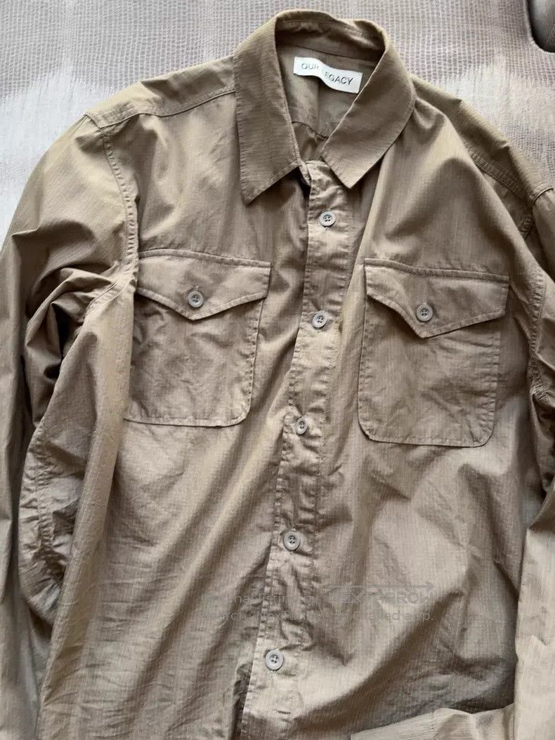 Our Legacy Our Legacy Workwear Style Long Sleeve Shirt Gray Green Size US M / EU 48-50 / 2 - 9 Thumbnail