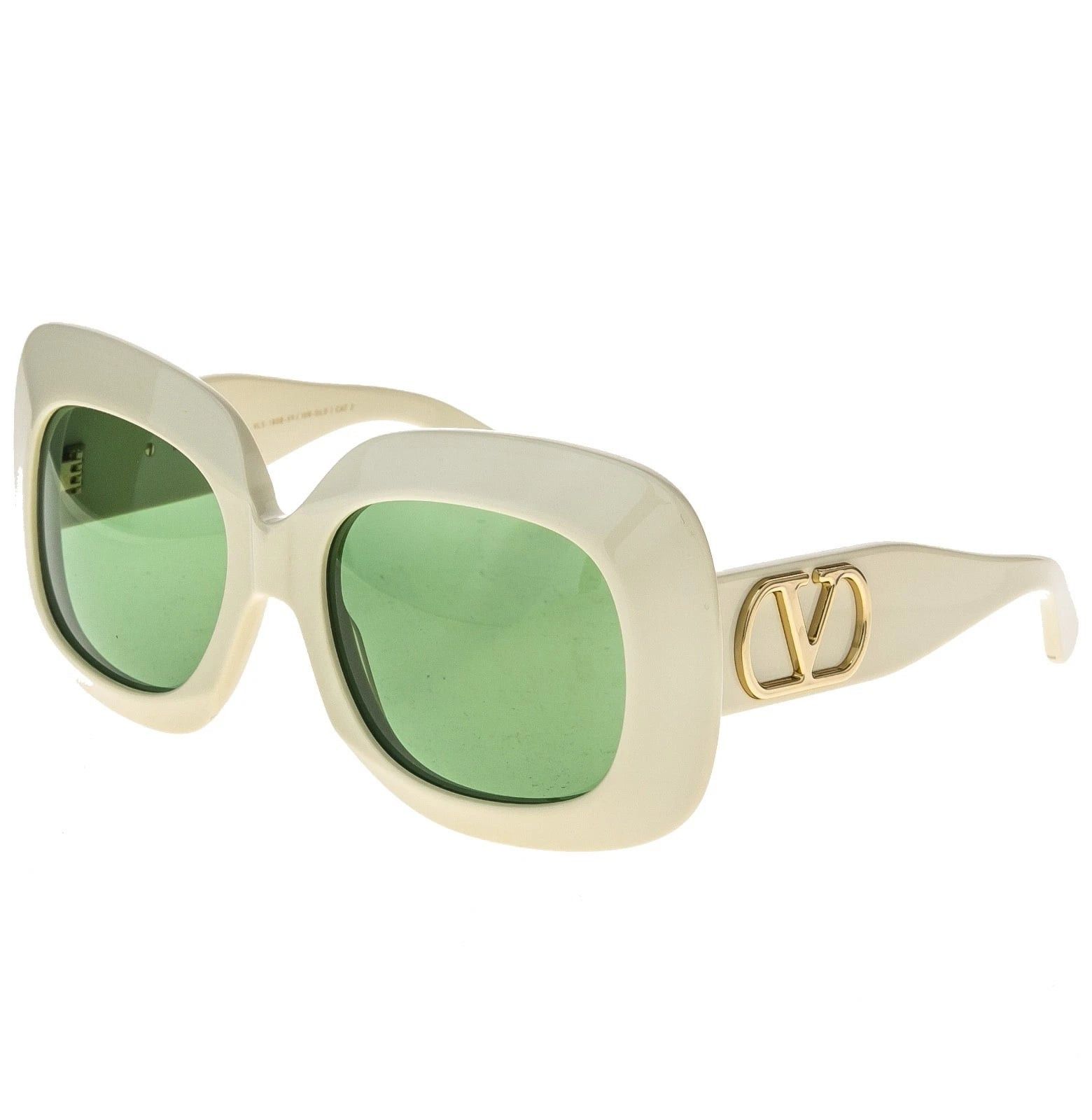 Valentino VALENTINO VLS180 Ivory Green Oversized VLS 180B Sunglasses Size ONE SIZE - 5 Thumbnail