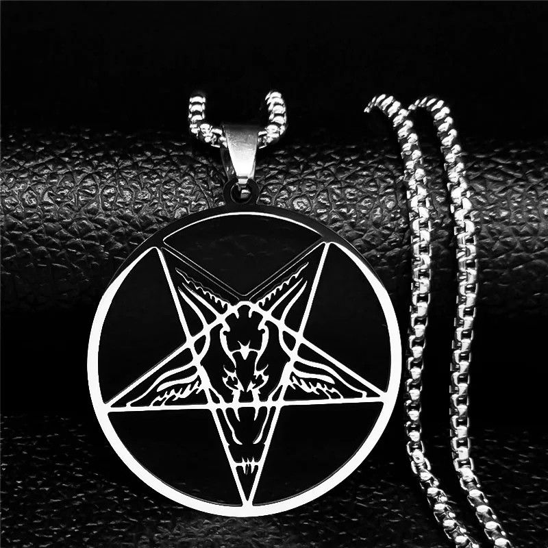 Jewelry Baphomet Pentagram Pendant Charms Necklace Emblem Talisman Size ONE SIZE - 2 Thumbnail