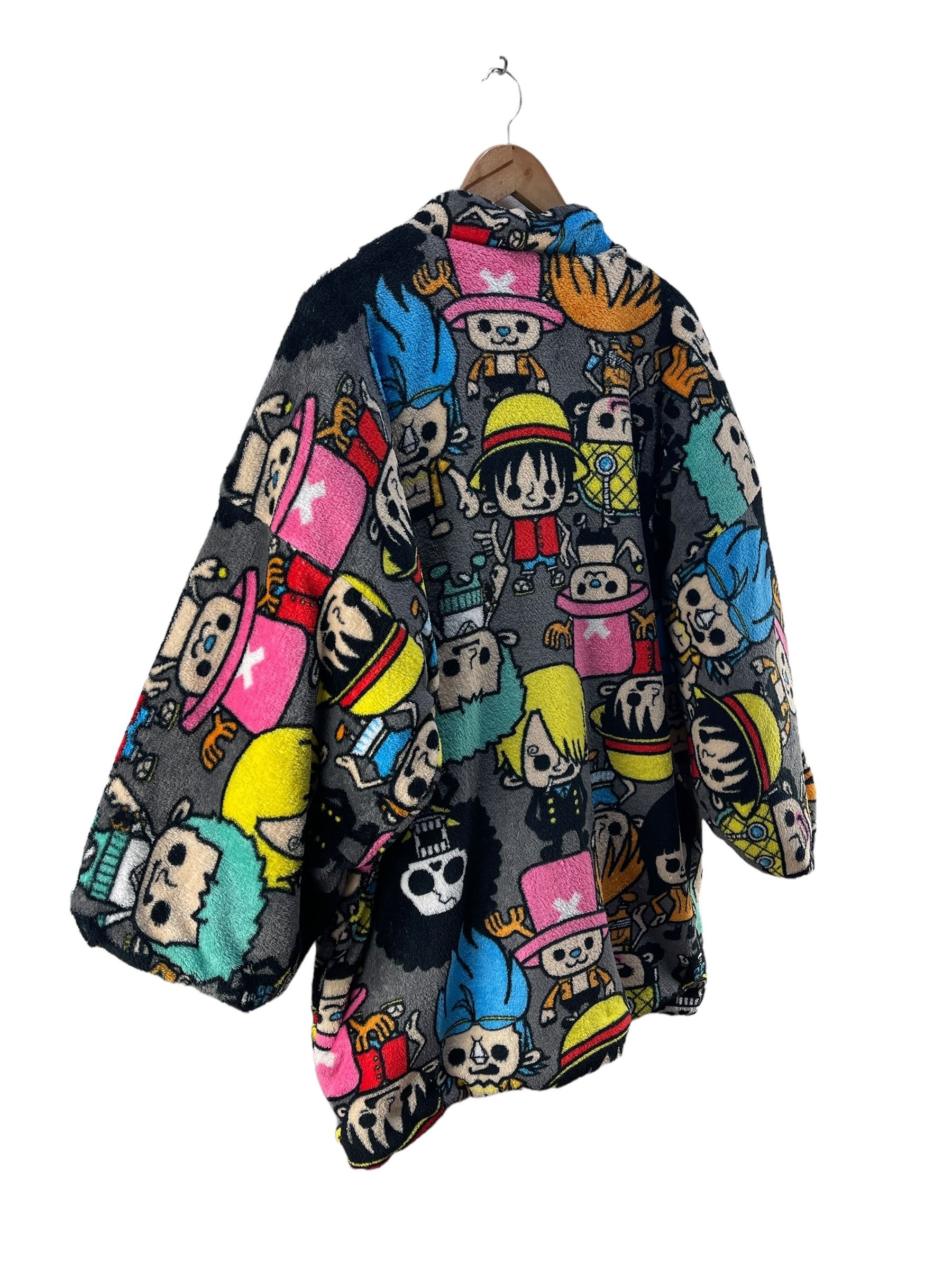 Anime Vintage One Piece Kimono Full Print Fleece Jacket Size US L / EU 52-54 / 3 - 7 Thumbnail