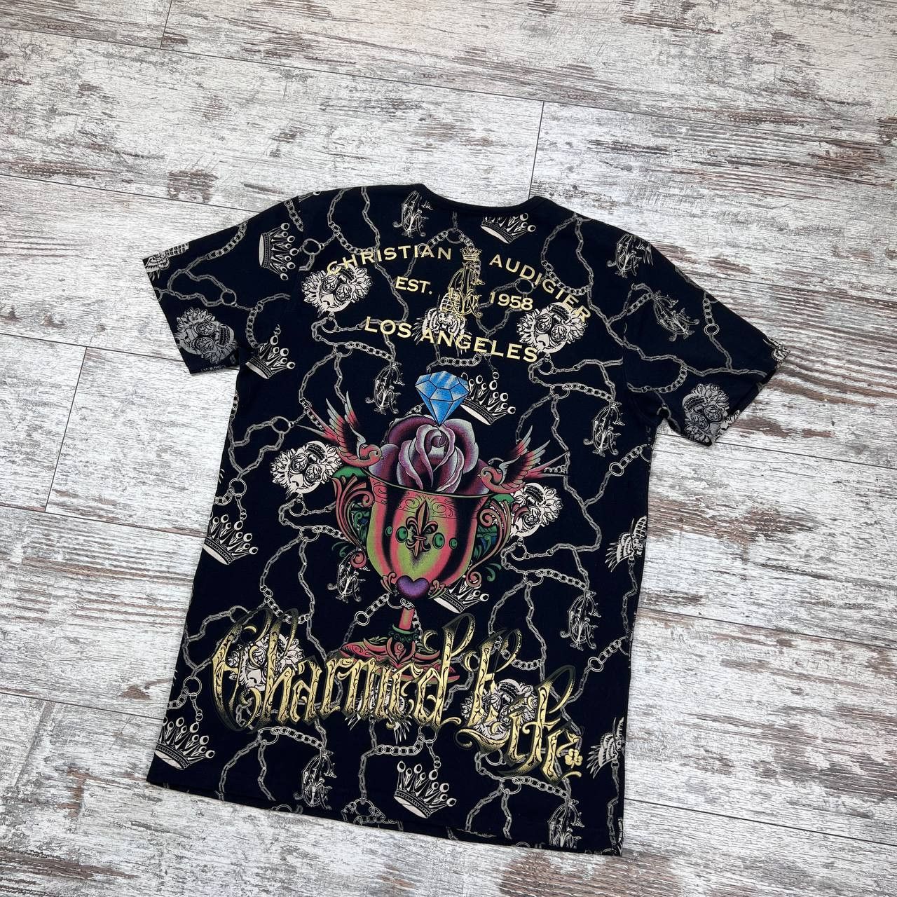 Christian Audigier × Ed Hardy Cristian Audigier Los Angeles T-Shirt Multicolor Size XL Size US XL / EU 56 / 4 - 8 Thumbnail