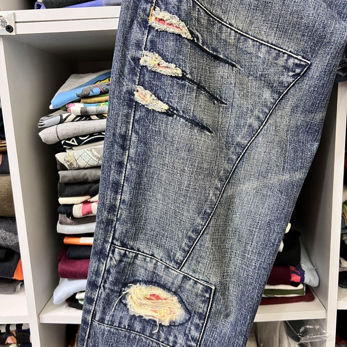 Japanese Brand VTG TAKEO KIKUCHI PATCHWORK JEAN Size US 36 / EU 52 - 4 Thumbnail