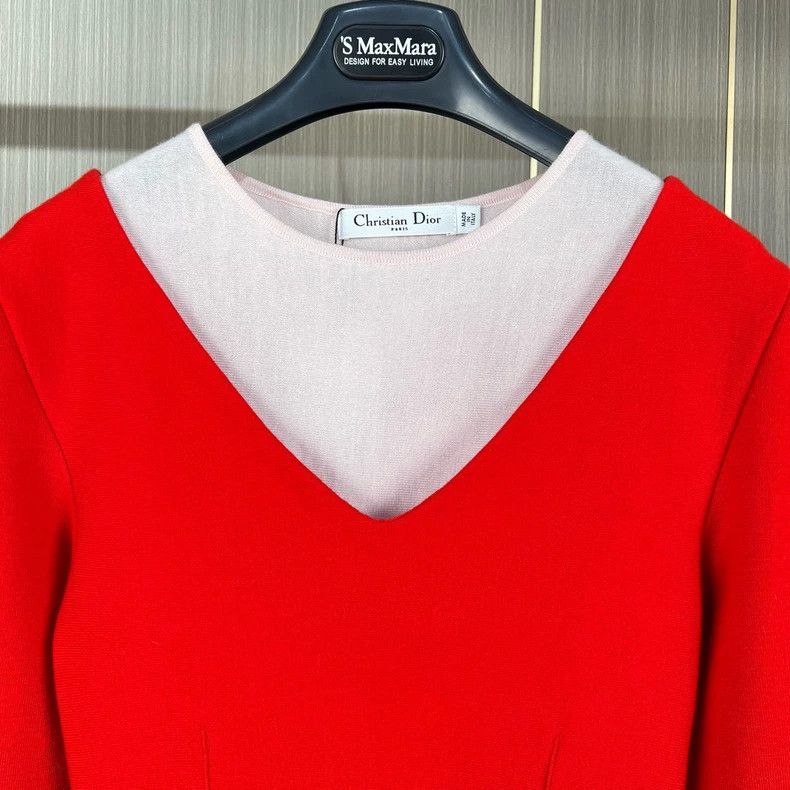 Dior Dior Double-layer wool knitted waist long sleeves 2504-Next Size S / US 4 / IT 40 - 3 Thumbnail