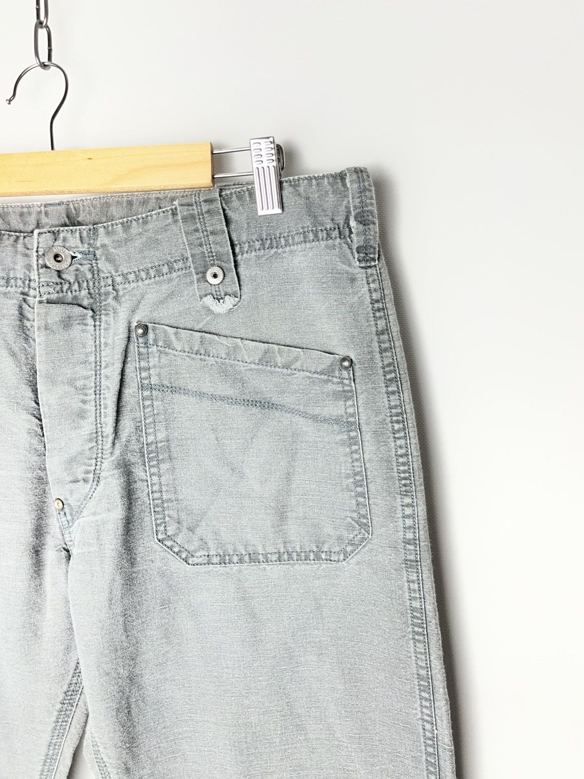 Diesel RARE Vintage 2000’s Diesel Cotton-Linen Jeans Size US 33 - 2 Thumbnail