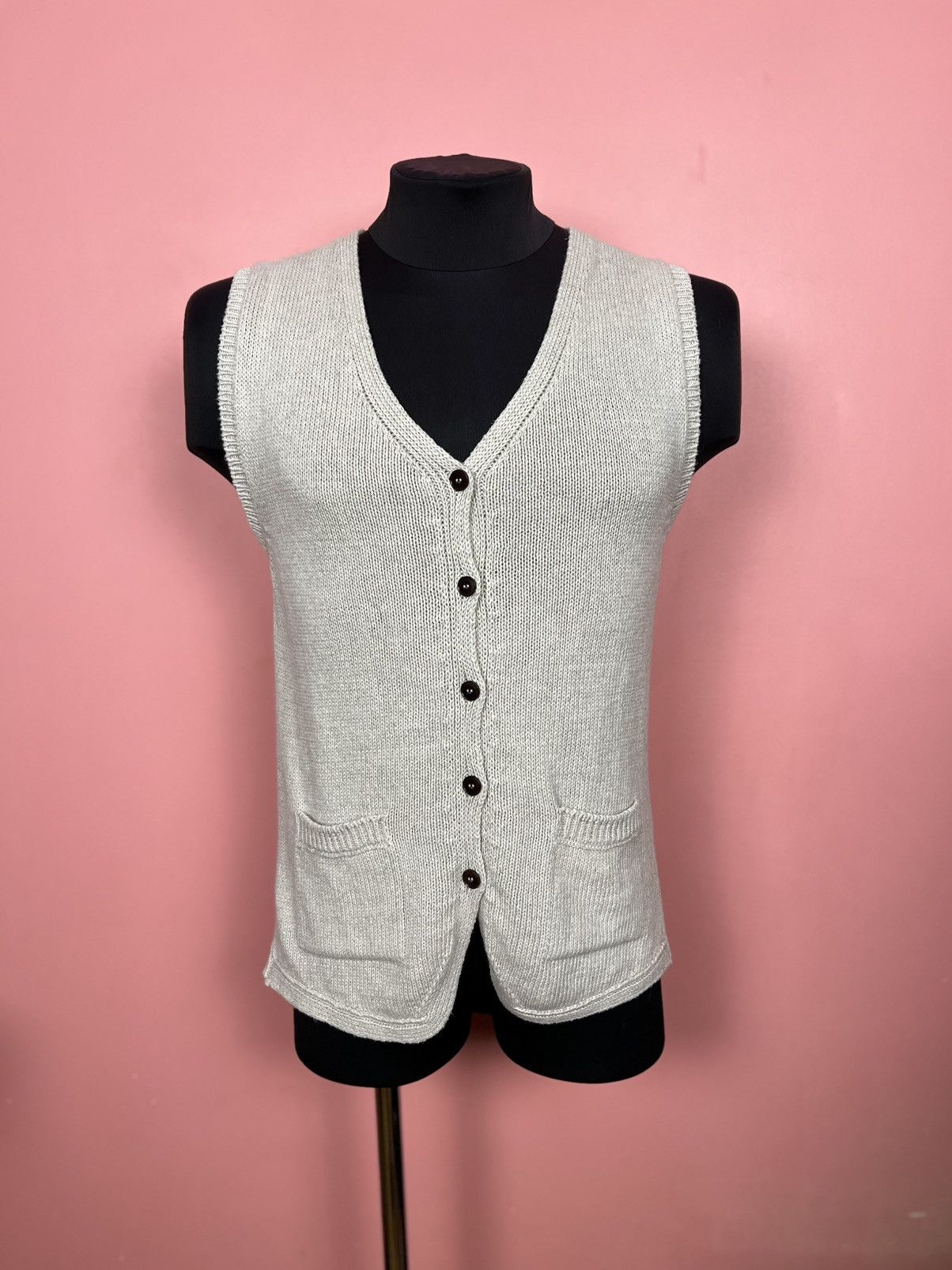 Mhl Margaret Howell knit vest cardigan designed streetwear