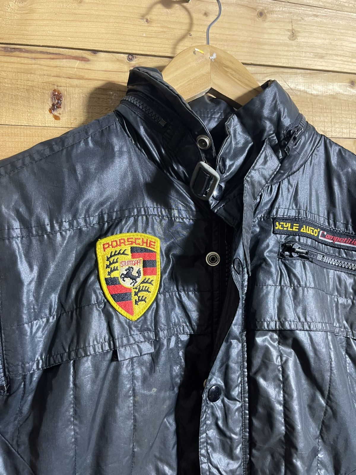 Vintage Vintage 80s black porsche car racing jacket Size US M / EU 48-50 / 2 - 6 Thumbnail