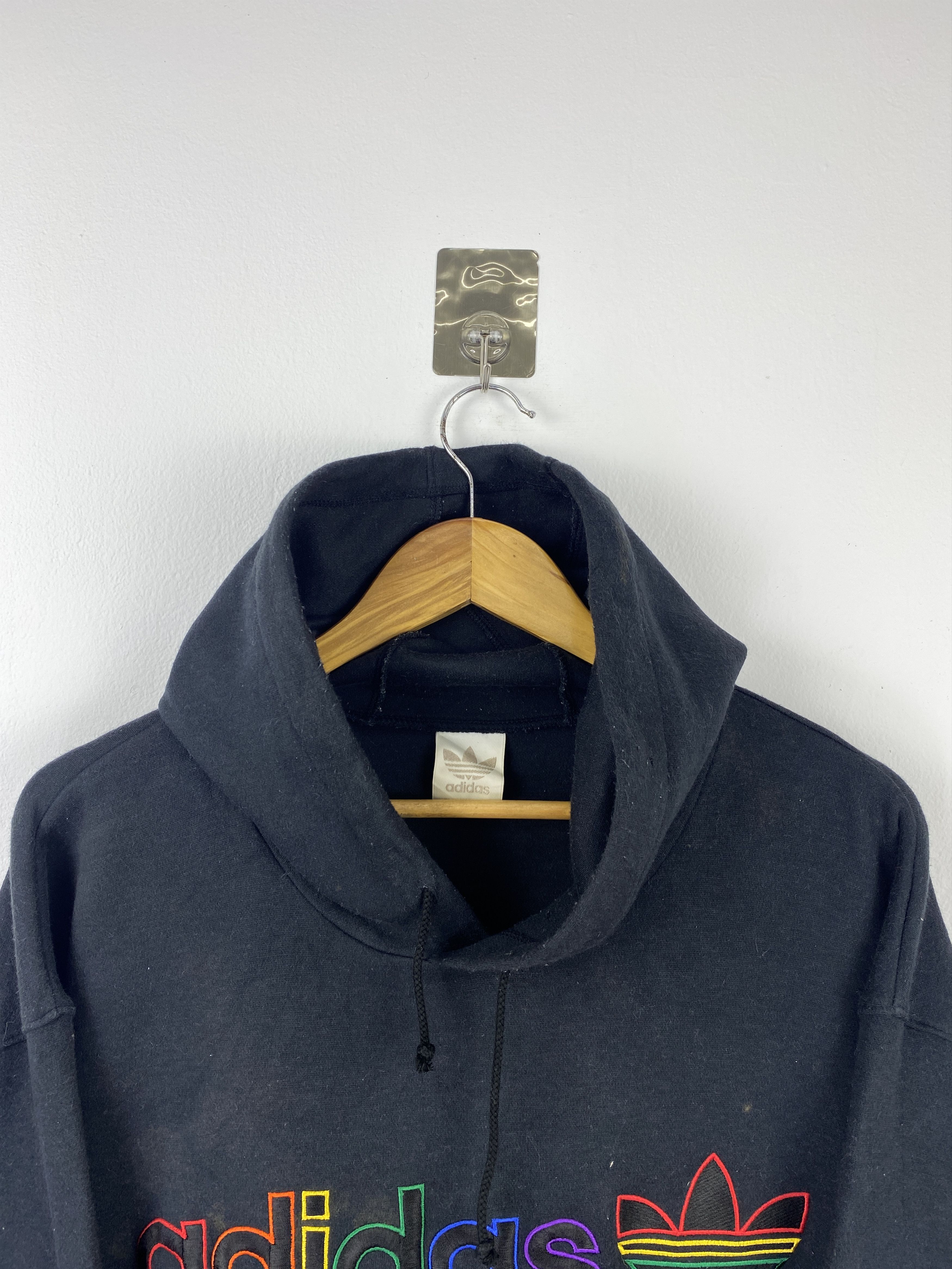 Adidas Vintage 90s Adidas Spell Out Pullover Hoodie SH0422 Size US XXL / EU 58 / 5 - 2 Thumbnail