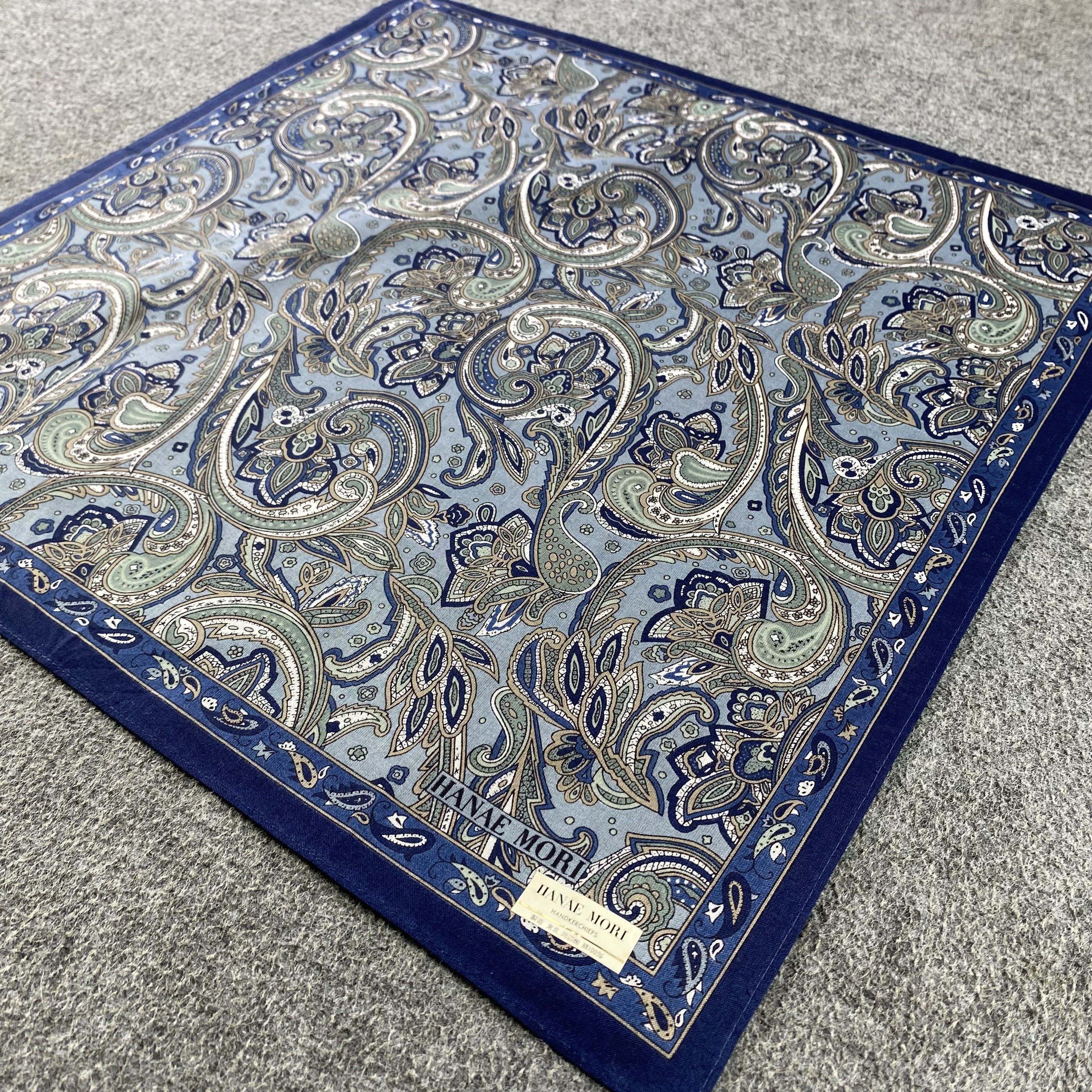 Hanae Mori Hanae Mori Paisley Handkerchief/Neckerchief/Bandana HC617 Size ONE SIZE - 2 Thumbnail
