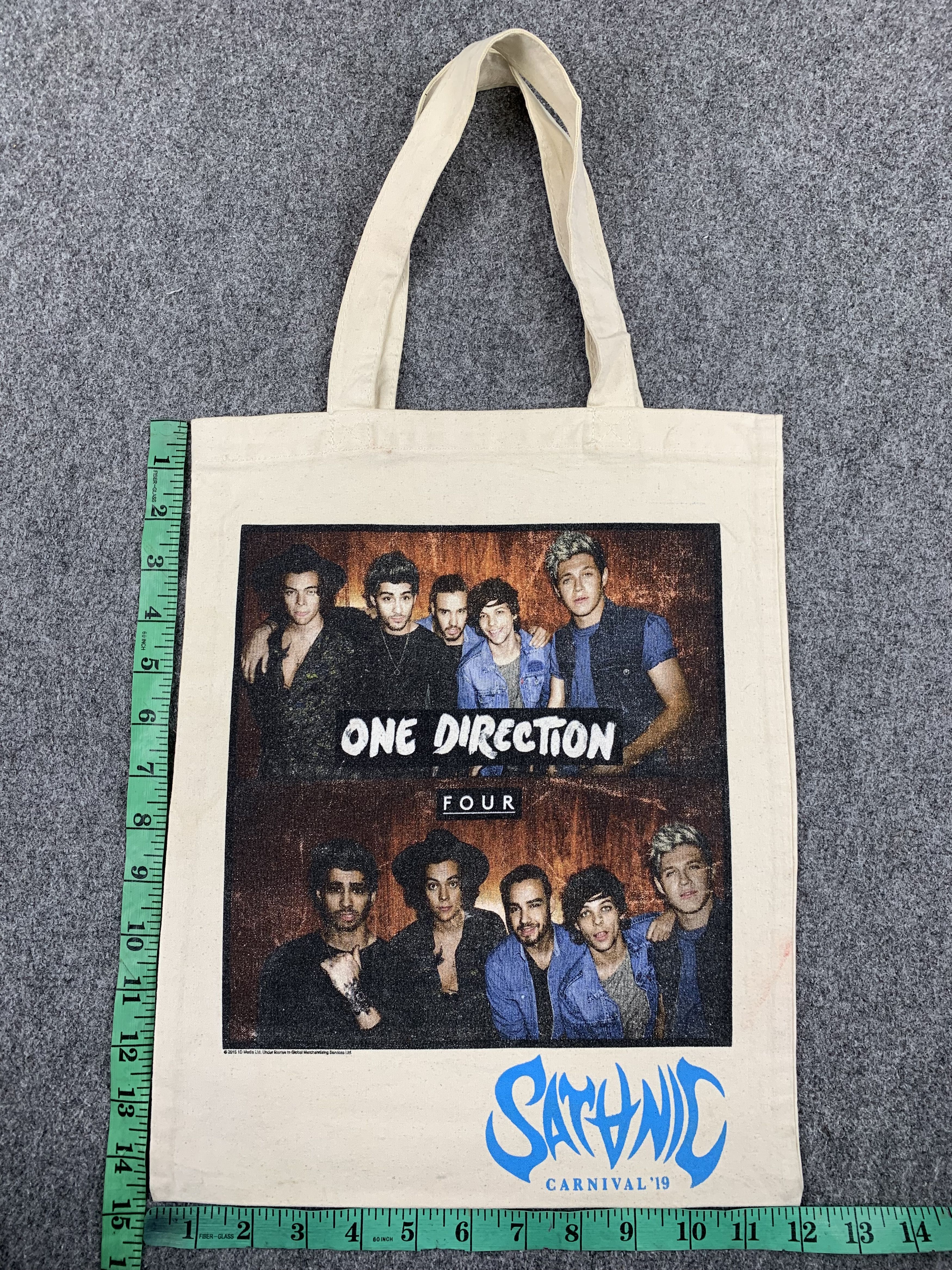 Band Tees Vintage One Direction Satanic Printed Tote Bag BG0048 Size ONE SIZE - 4 Thumbnail