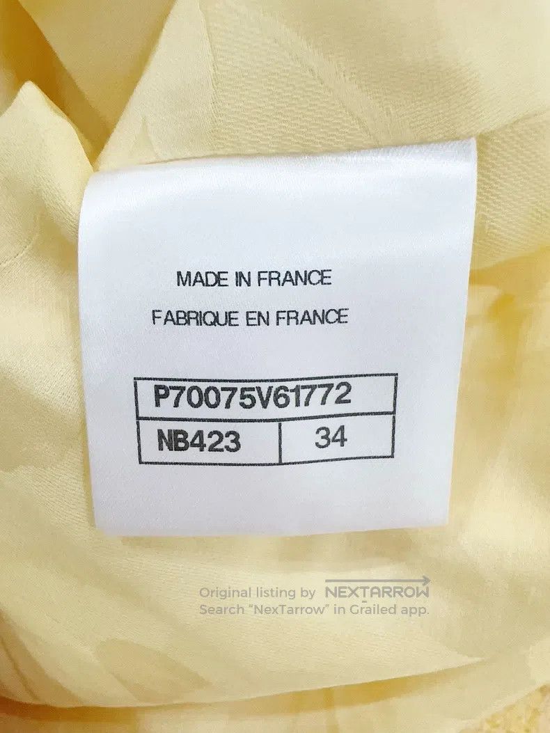 Chanel Chanel 21P chick yellow tweed coat Size XXS / US 00 / IT 34 - 5 Thumbnail