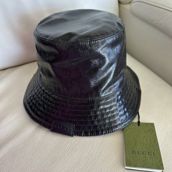 Gucci NWT GUCCI GG MONOGRAM LOGO BUCKET HAT MADE IN ITALY 760144 S Size ONE SIZE - 4 Thumbnail