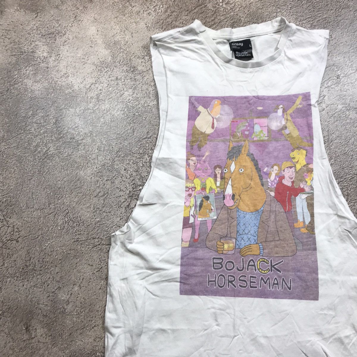 Vintage Vintage Y2K BoJack Horseman Graphic Tank Top Streetwear L Size US L / EU 52-54 / 3 - 2 Thumbnail
