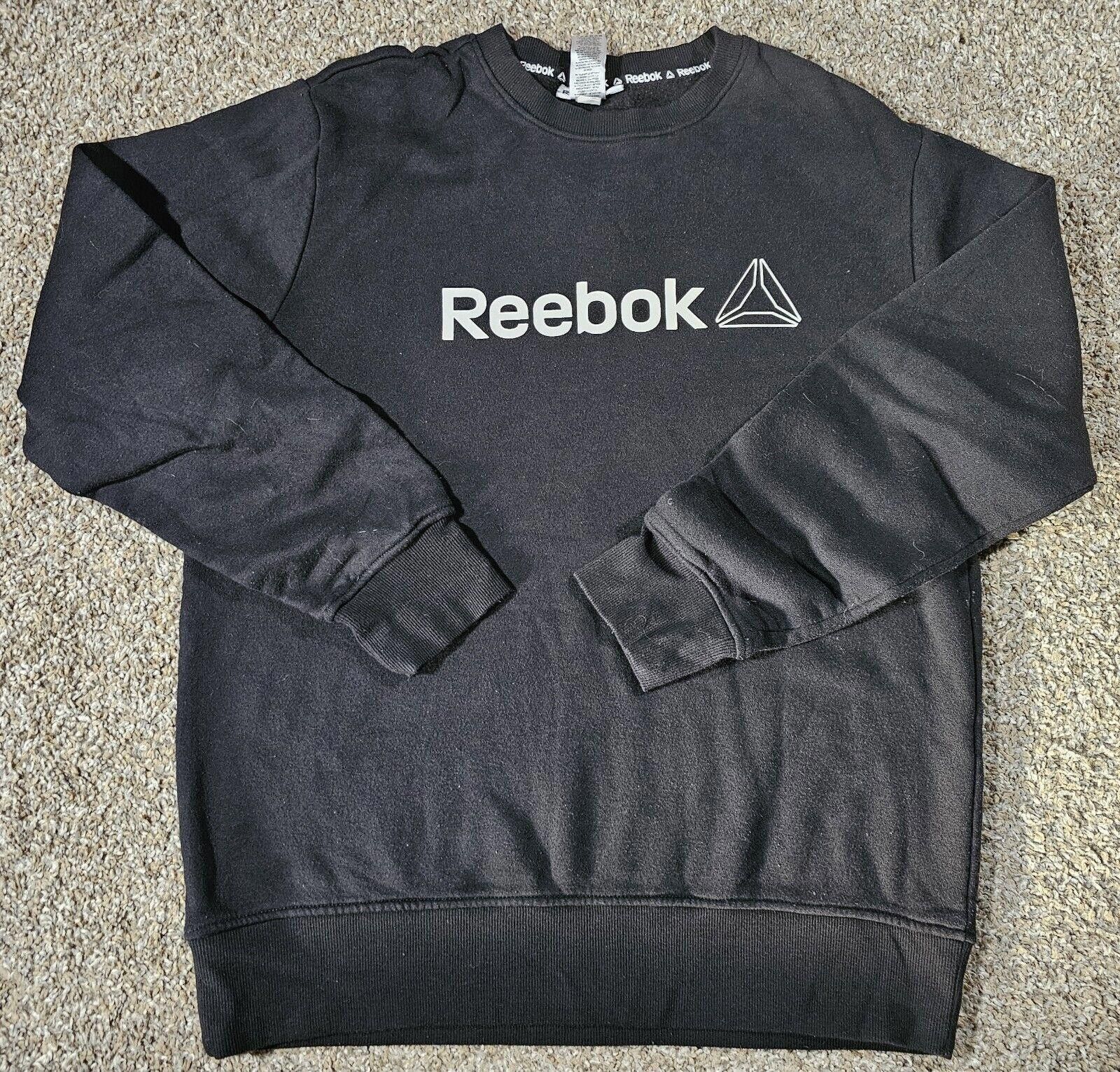 Reebok Reebok Sweater MEDIUM Crewneck Long Sleeve Spellout Black Size US M / EU 48-50 / 2 - 1 Thumbnail