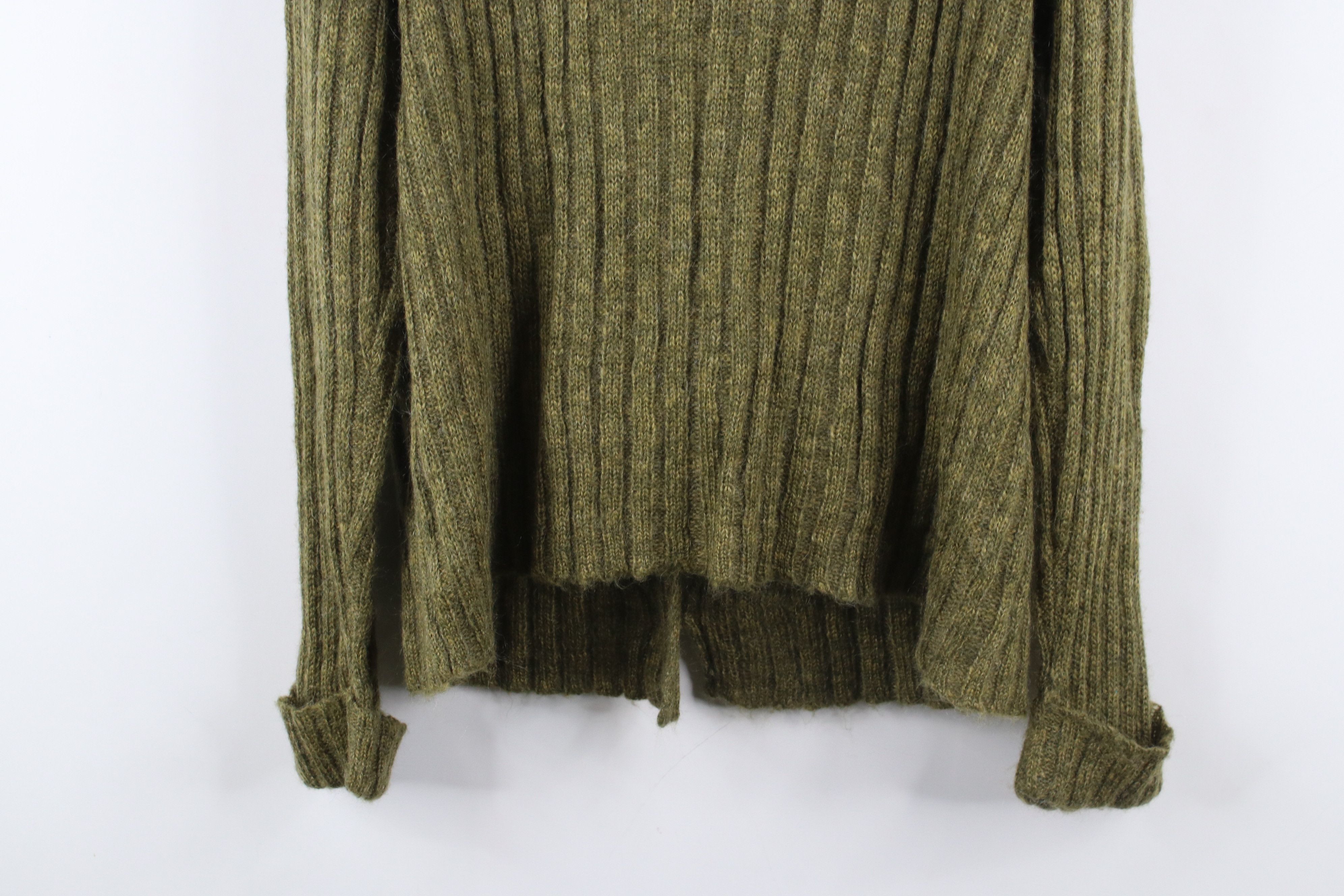 Vintage Vintage 90s Streetwear Wool Cable Knit Cardigan Sweater Size M / US 6-8 / IT 42-44 - 9 Thumbnail