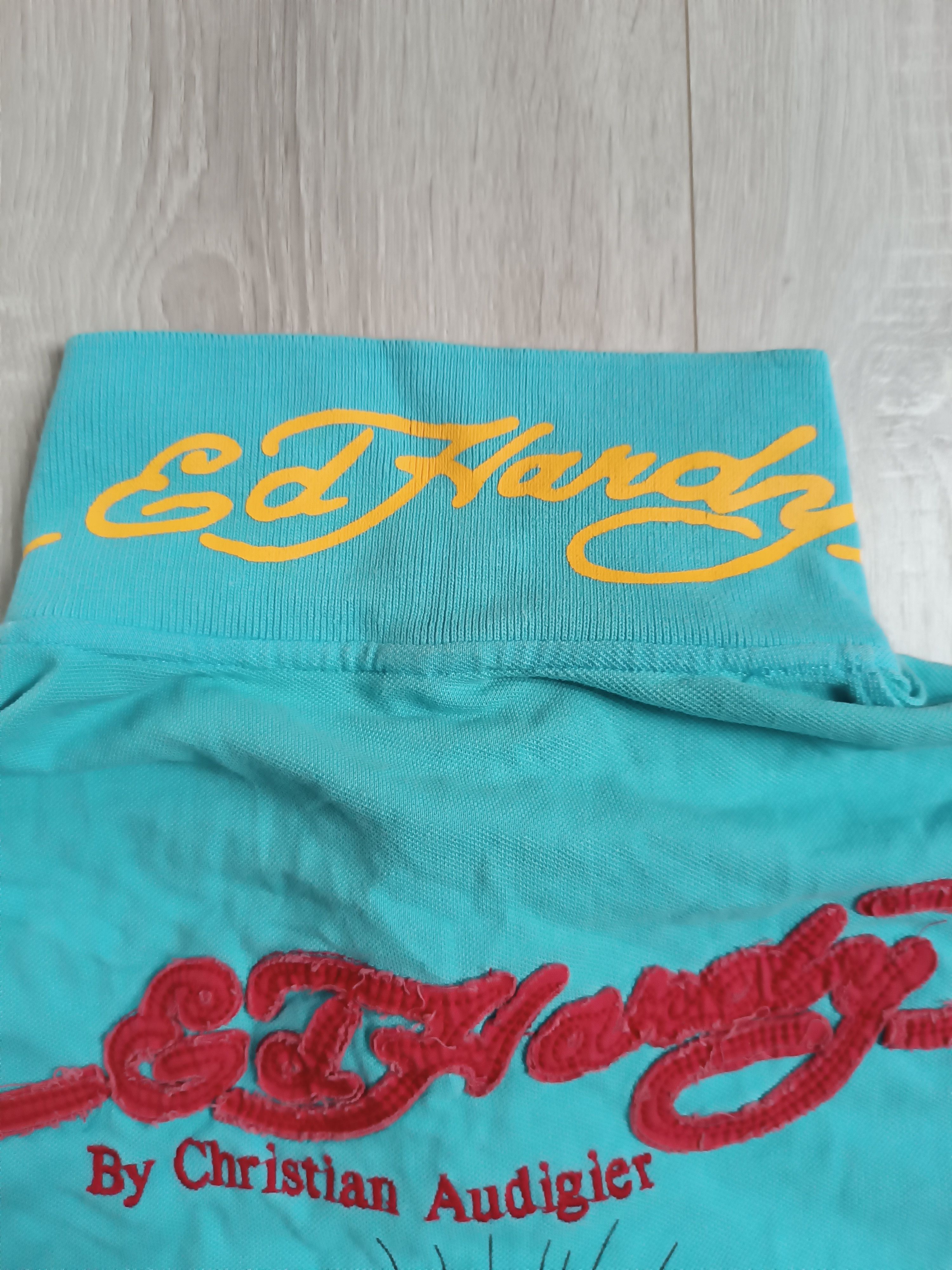 Ed Hardy Vitnage y2k style ed hardy polo tee blue Size US L / EU 52-54 / 3 - 8 Thumbnail