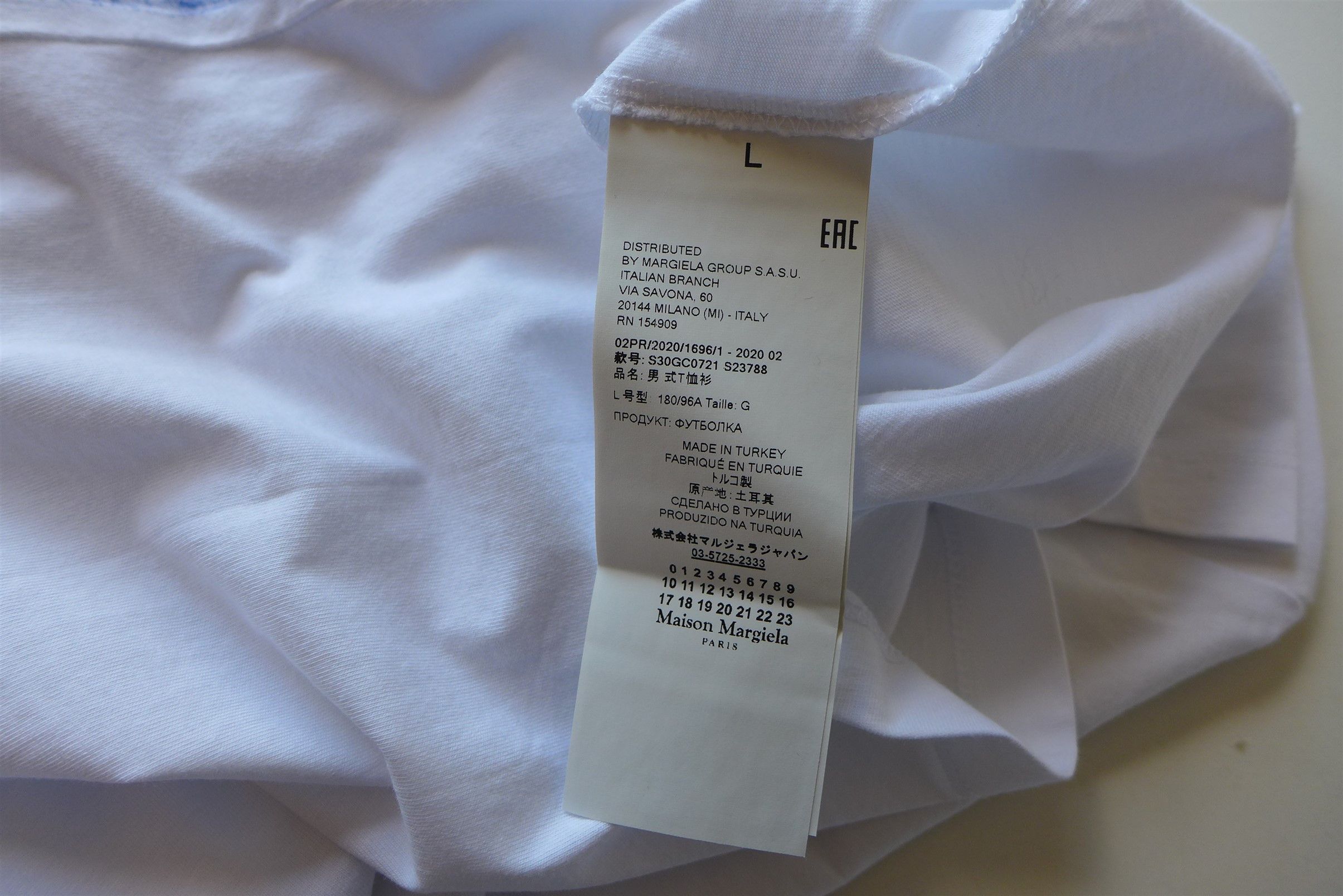 Maison Margiela Margiela Three-Pack White Multicolored T-Shirts Size US L / EU 52-54 / 3 - 18 Thumbnail
