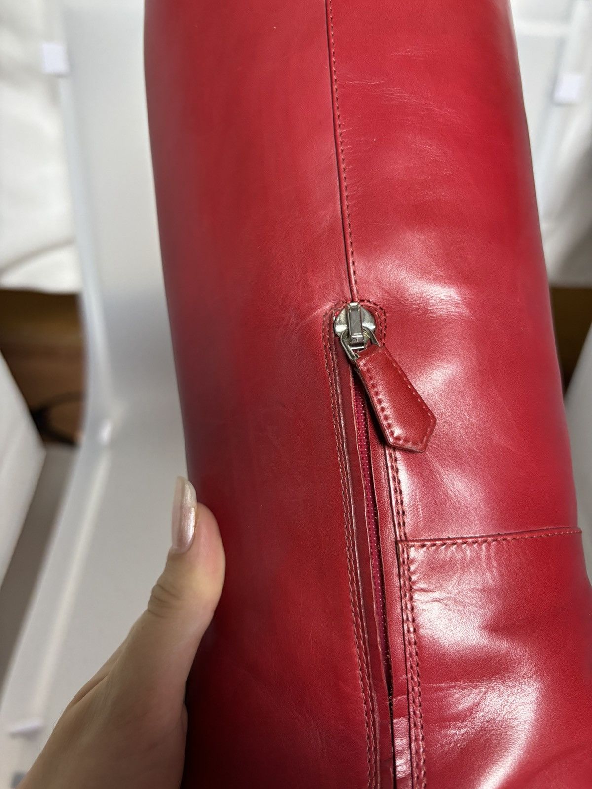 Prada PRADA Red Wedge Boots - Fall/Winter 2014 (EU 36) Size US 5 / IT 35 - 7 Thumbnail