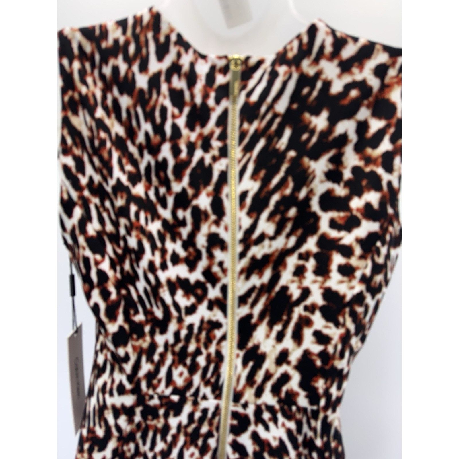 Calvin Klein Calvin Klein Sleeveless Crew Neck Animal Print Dress Size 8 Size M / US 6-8 / IT 42-44 - 4 Thumbnail