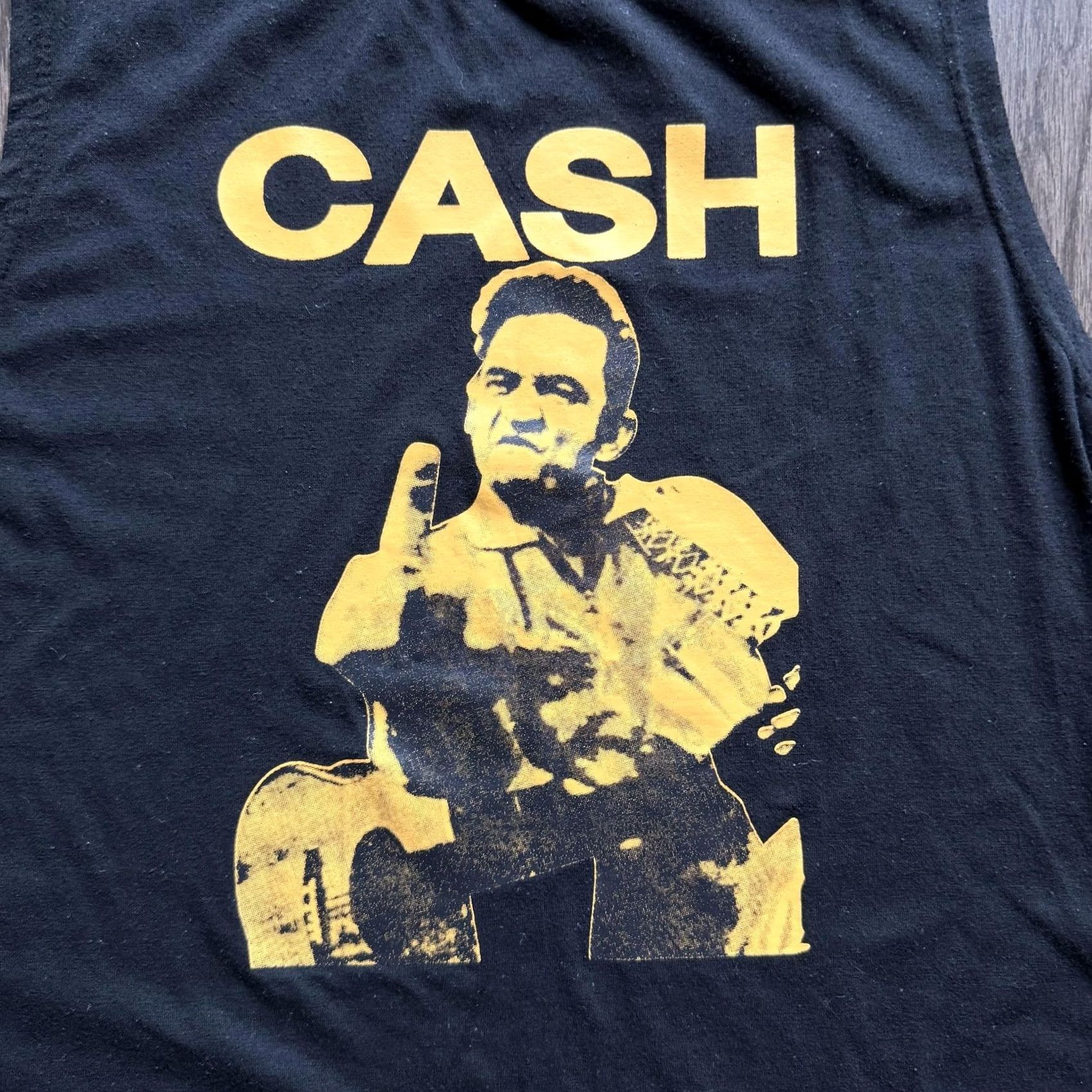 Vintage Johnny Cash Band Tee Shirt Mens Medium Black Y2K Graphic Sleeveless Tank Top Size US M / EU 48-50 / 2 - 4 Thumbnail