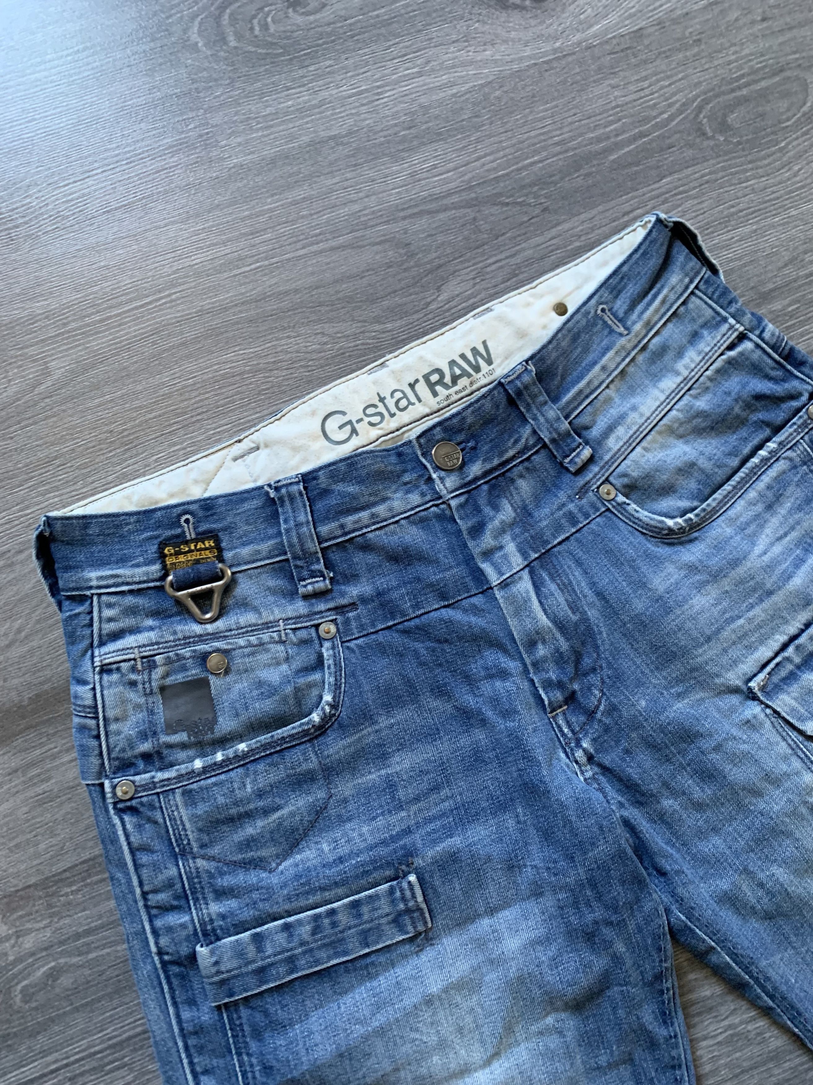 G-Star Vintage G Star Raw Engineered Cargo Denim Shorts Size US 34 / EU 50 - 3 Thumbnail