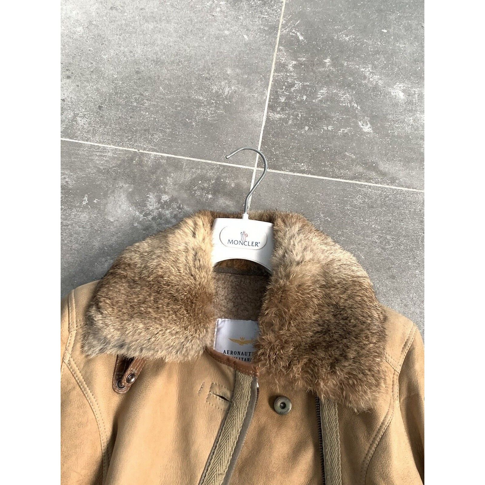 Aeronautica Militare AERONAUTICA MILITARE Sheepskin Fur Biker Jacket Coat IT 42 S Size M / US 6-8 / IT 42-44 - 13 Thumbnail