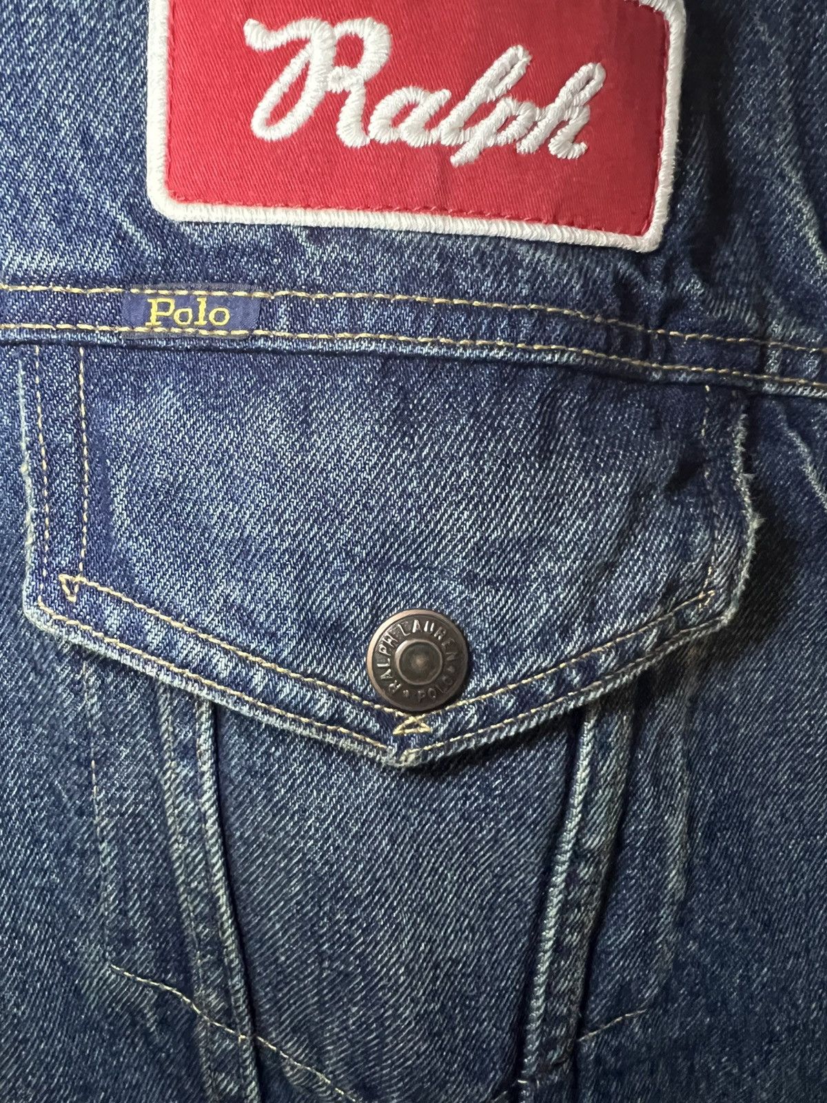 Polo Ralph Lauren Vintage Polo Ralph Lauren sherpa lined patch denim jacket Size US XL / EU 56 / 4 - 6 Thumbnail