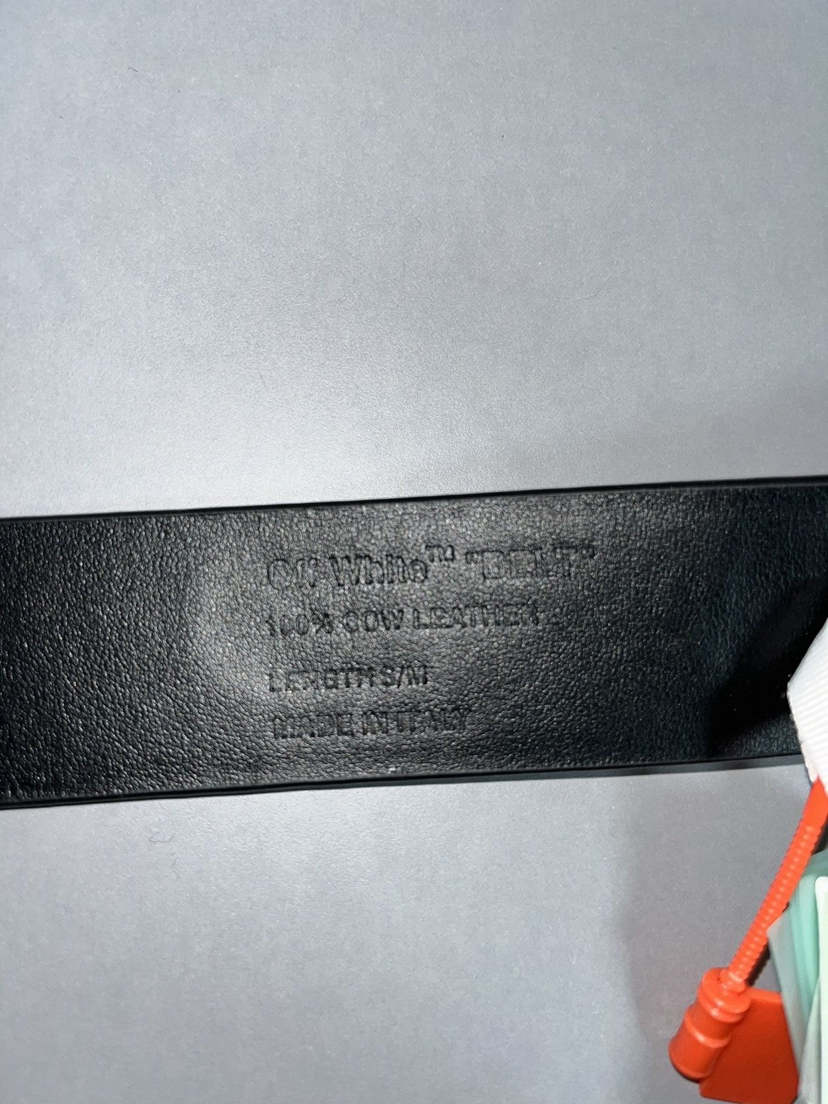 Off-White Nail Leather Beltblack Black Size 32 - 9 Thumbnail