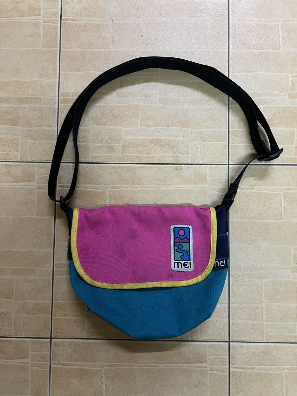 Japanese Brand MEI Japan Multicolor Violet Label Sling Bag Size ONE SIZE - 2 Thumbnail