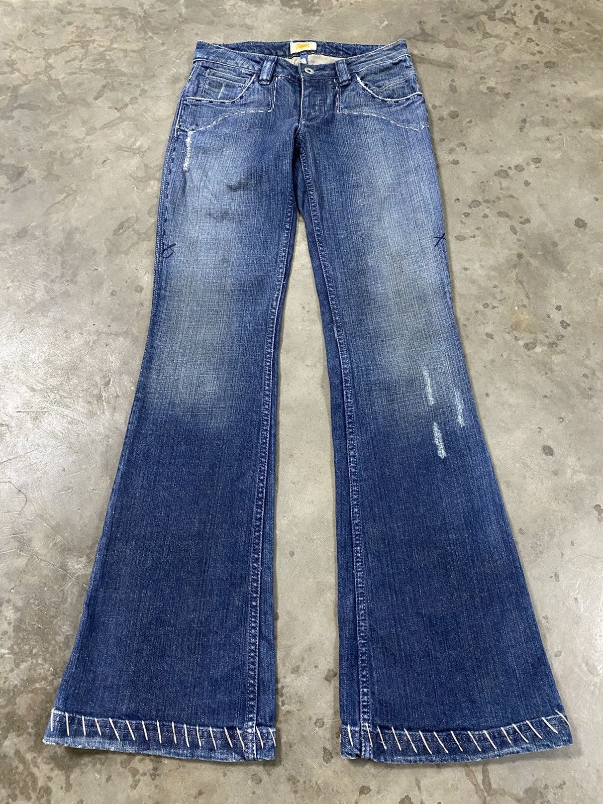 Antik Denim Flare Jeans Antik Denim Low Rise Made in Usa @308 Size US 27 - 5 Thumbnail
