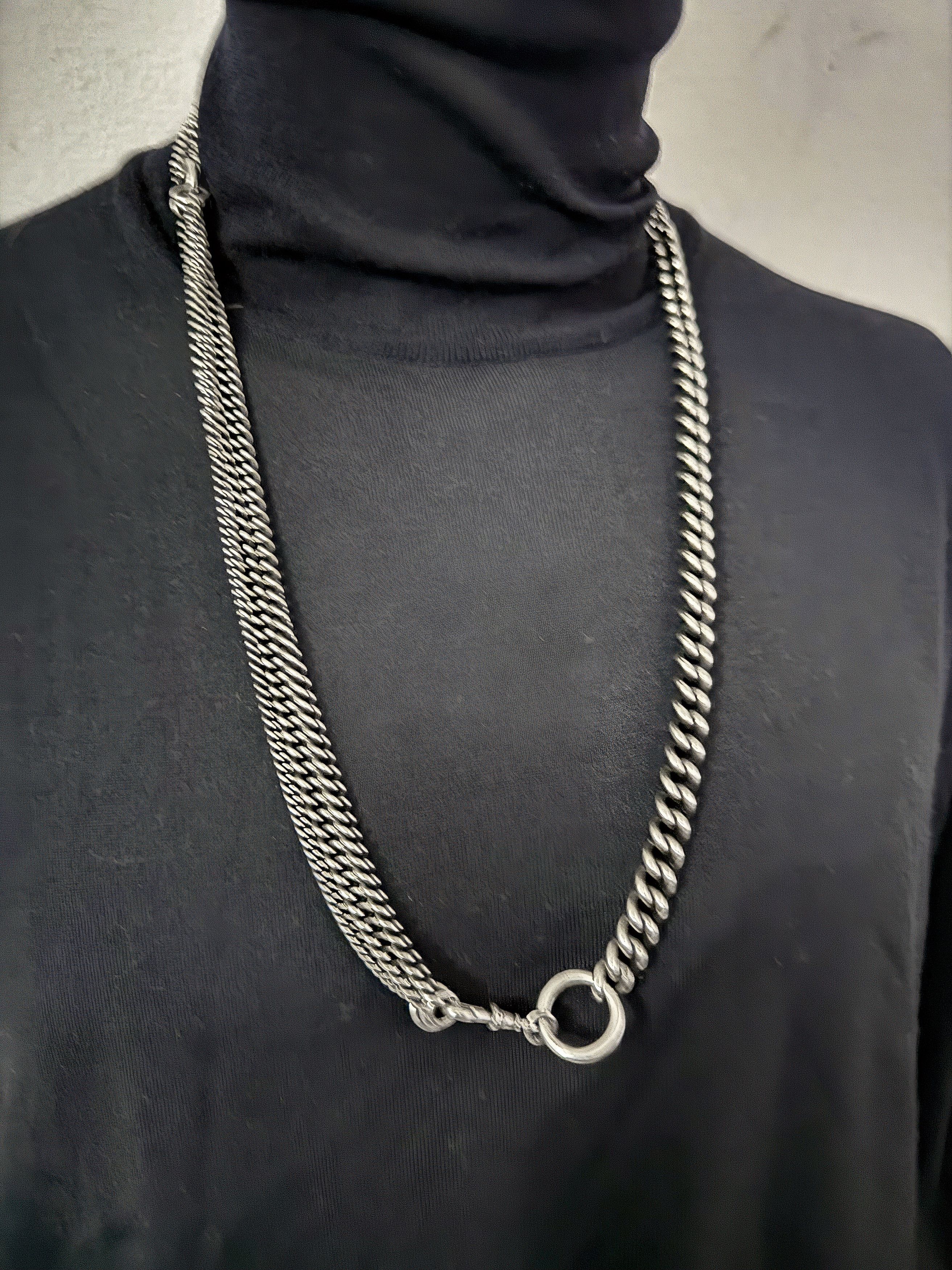 Ann Demeulemeester Silver Multi Chain Necklace Size ONE SIZE - 4 Thumbnail