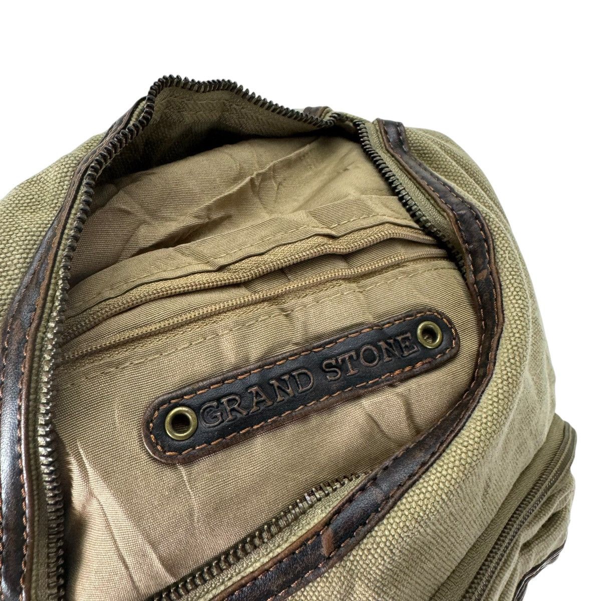 Japanese Brand 🌟GRAND STONE LEATHER PARTS MULTI POCKET SLING BAG Size ONE SIZE - 8 Thumbnail