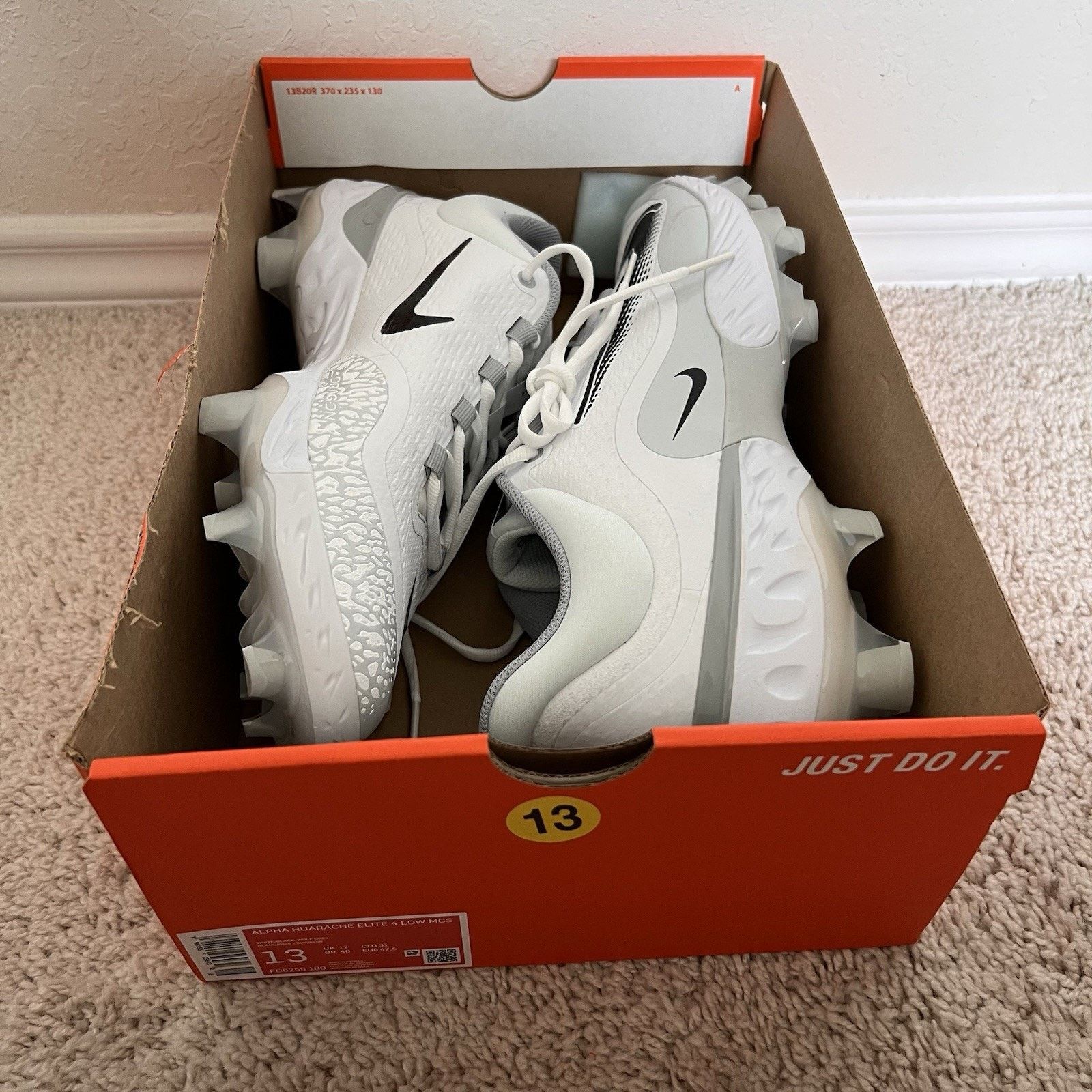Nike Nike Alpha Huarache Elite 4 Low Baseball Cleats 13 No Lid Size US 13 / EU 46 - 10 Thumbnail