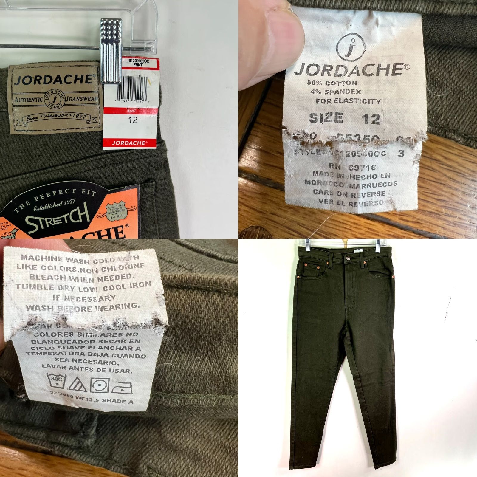 Jordache Jordache Stretch Fit Denim Jeans Women's Size 12 Brown 30x30 NWT Size 34" / US 12 / IT 48 - 8 Thumbnail
