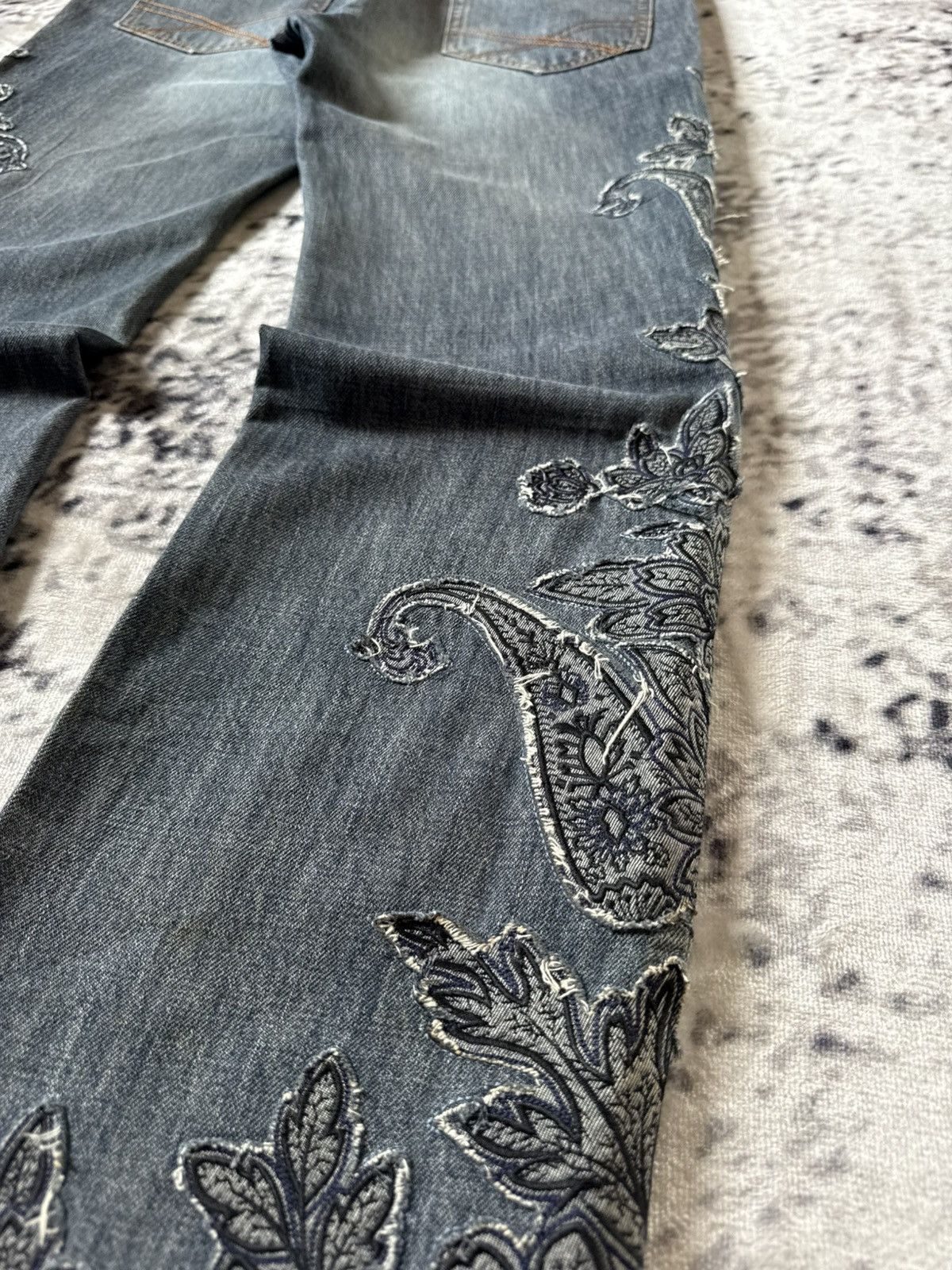 GOSTAR DE FUGA Sportmax Code By Max Mara Ornamental Embroidery Flared Jeans Size US 30 / EU 46 - 20 Thumbnail