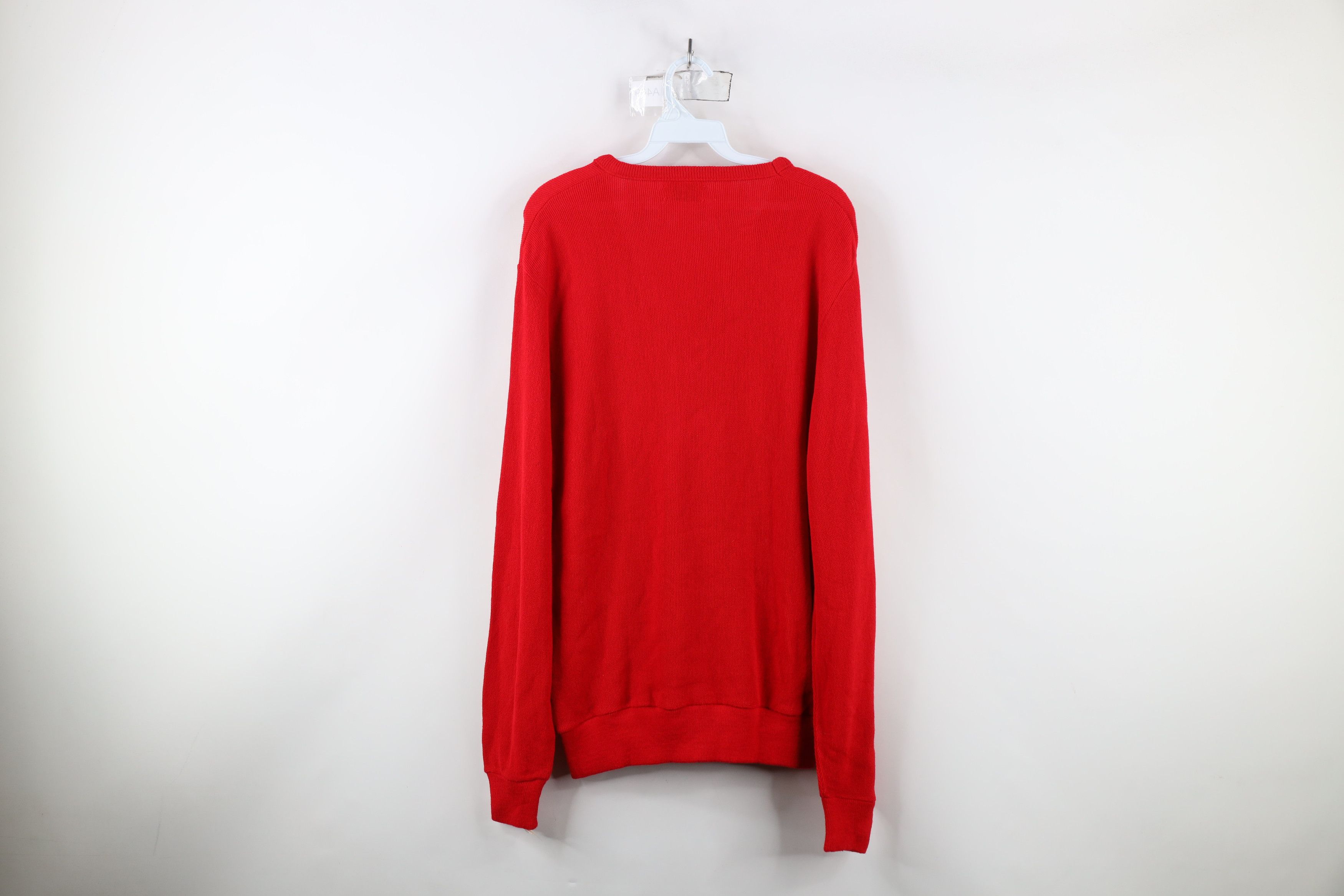 Vintage Deadstock Vintage 70s 80s Streetwear V-Neck Sweater Red USA Size US M / EU 48-50 / 2 - 9 Thumbnail