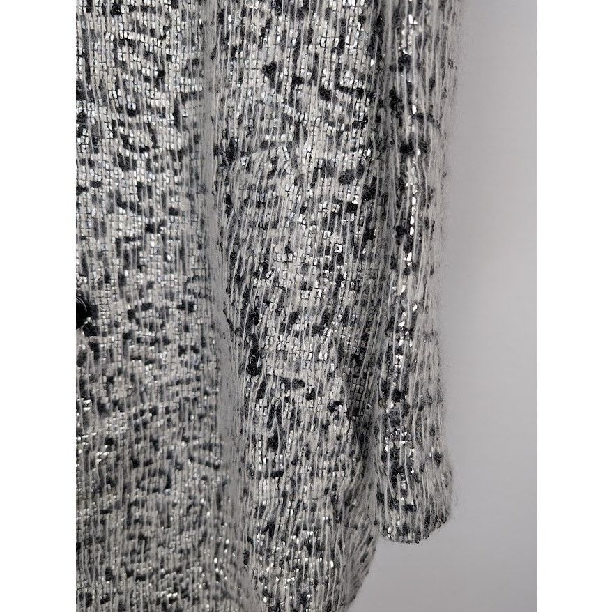 Celine o1rshd1 Hand Woven Wool Coat Jacket in Grey/Black Size US M / EU 48-50 / 2 - 5 Thumbnail