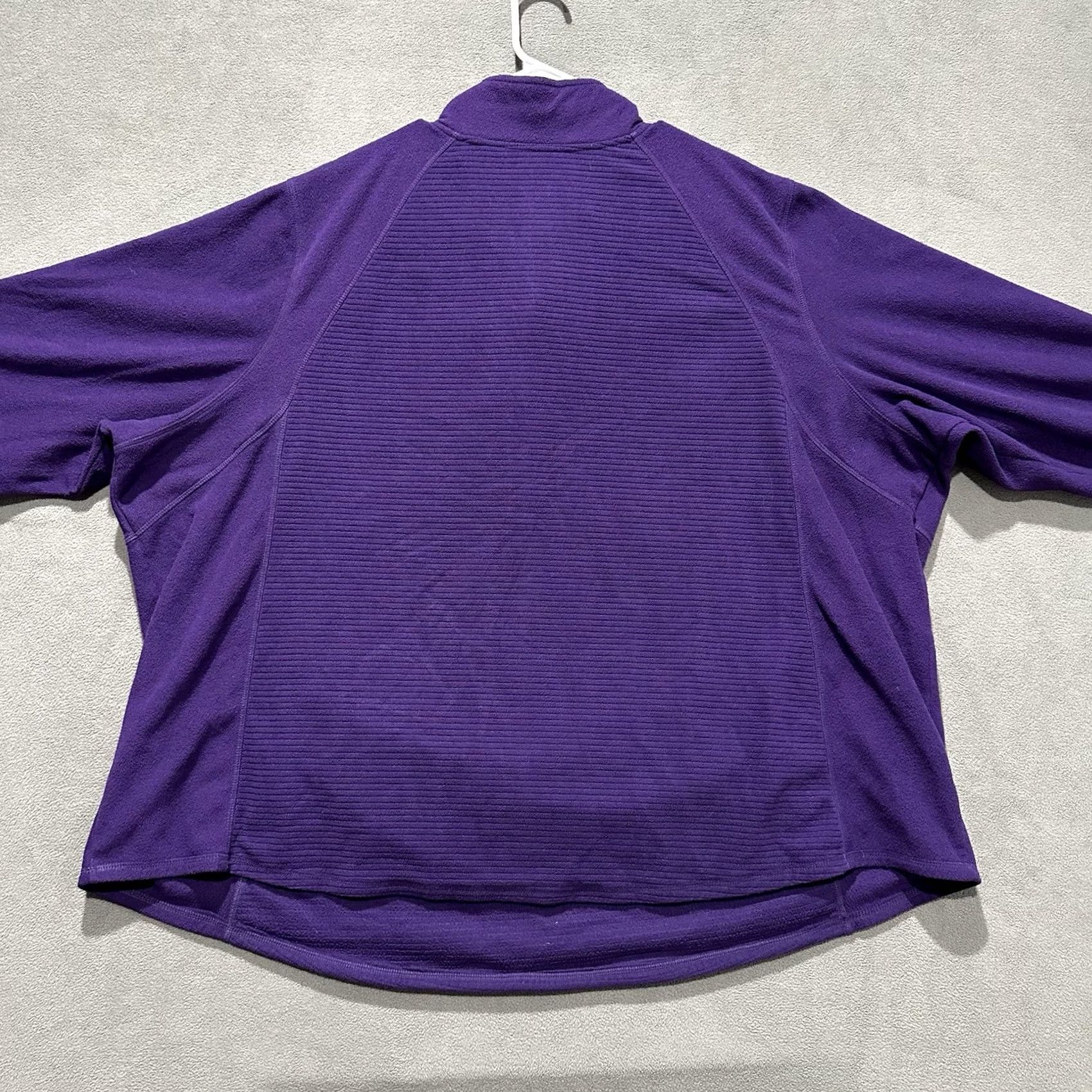 Vintage St. John's Bay Jacket Womens 5X Purple Fleece Midweight 1/4 Zip Pullover EUC Mens? Womens Size XXL / US 16-18 / IT 52-54 - 2 Thumbnail