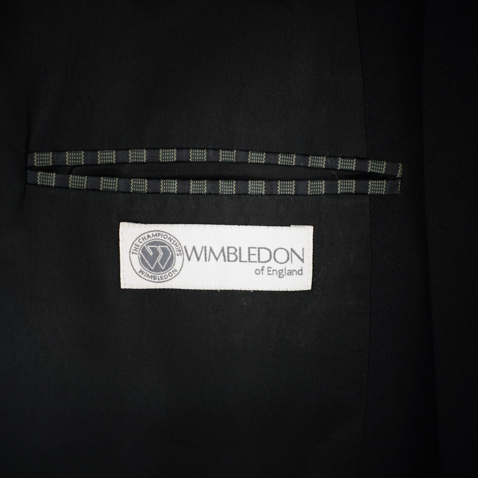 Vintage Wimbledon England Black Wool Polyester 2 Gold Button Blazer Size 44L - 8 Thumbnail