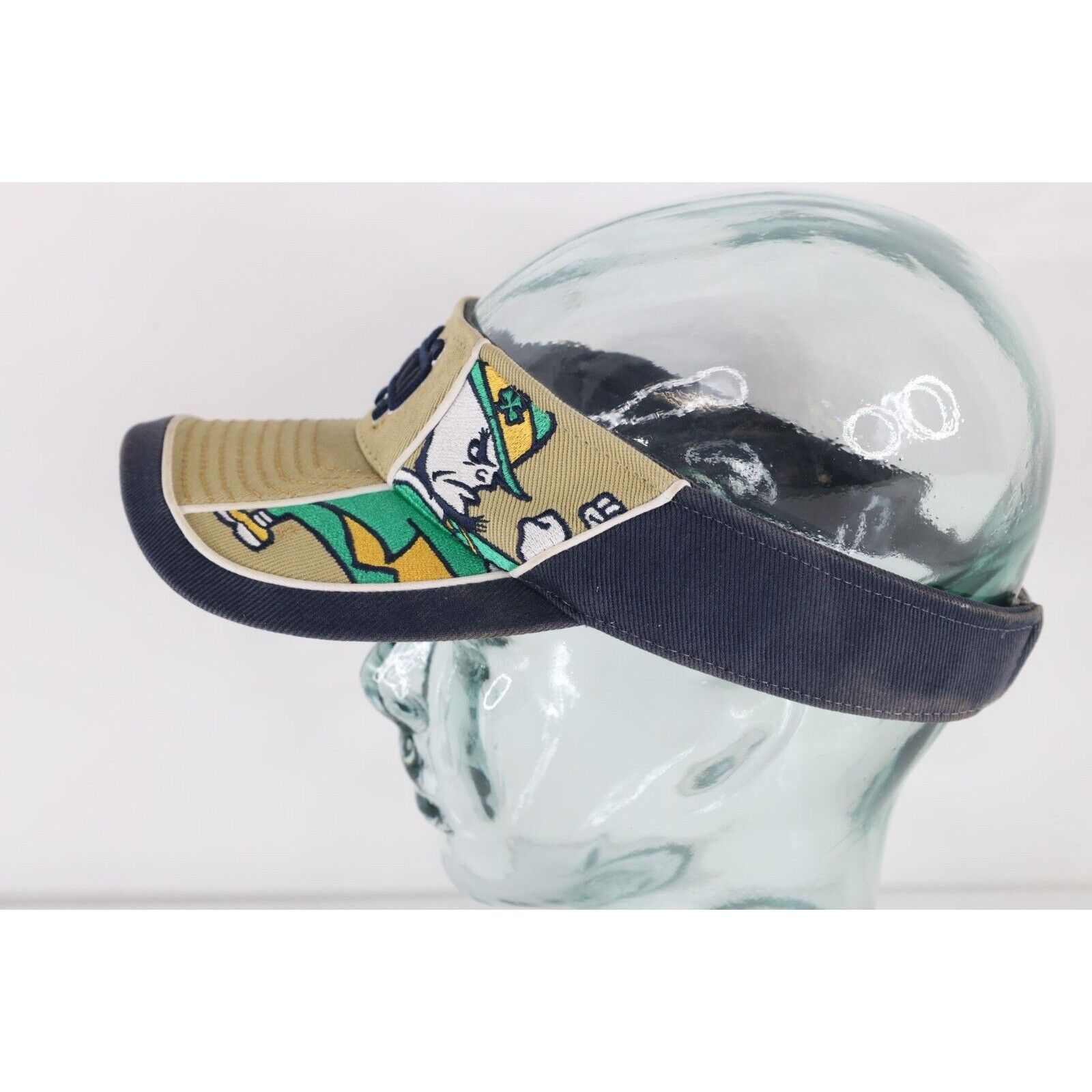 Vintage Vintage 90s Distressed Big Logo Notre Dame University Visor Size ONE SIZE - 3 Thumbnail