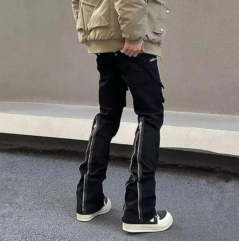 Japanese Brand Black cargo jeans Size US 32 / EU 48 - 4 Thumbnail