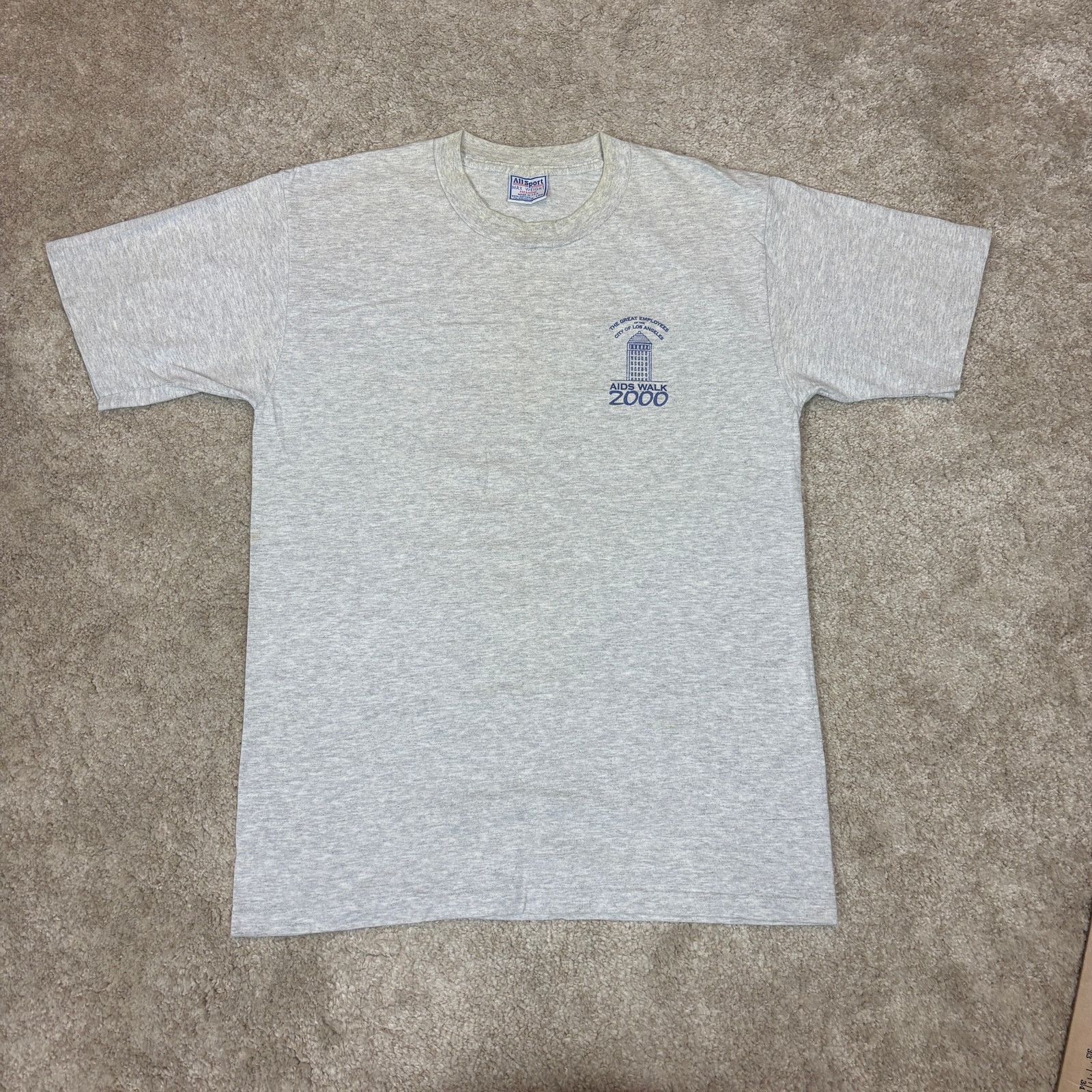 All Sport × Vintage Vintage AIDS Walk 2000 Los Angeles Single Stitch Shirt Large Size US L / EU 52-54 / 3 - 3 Thumbnail