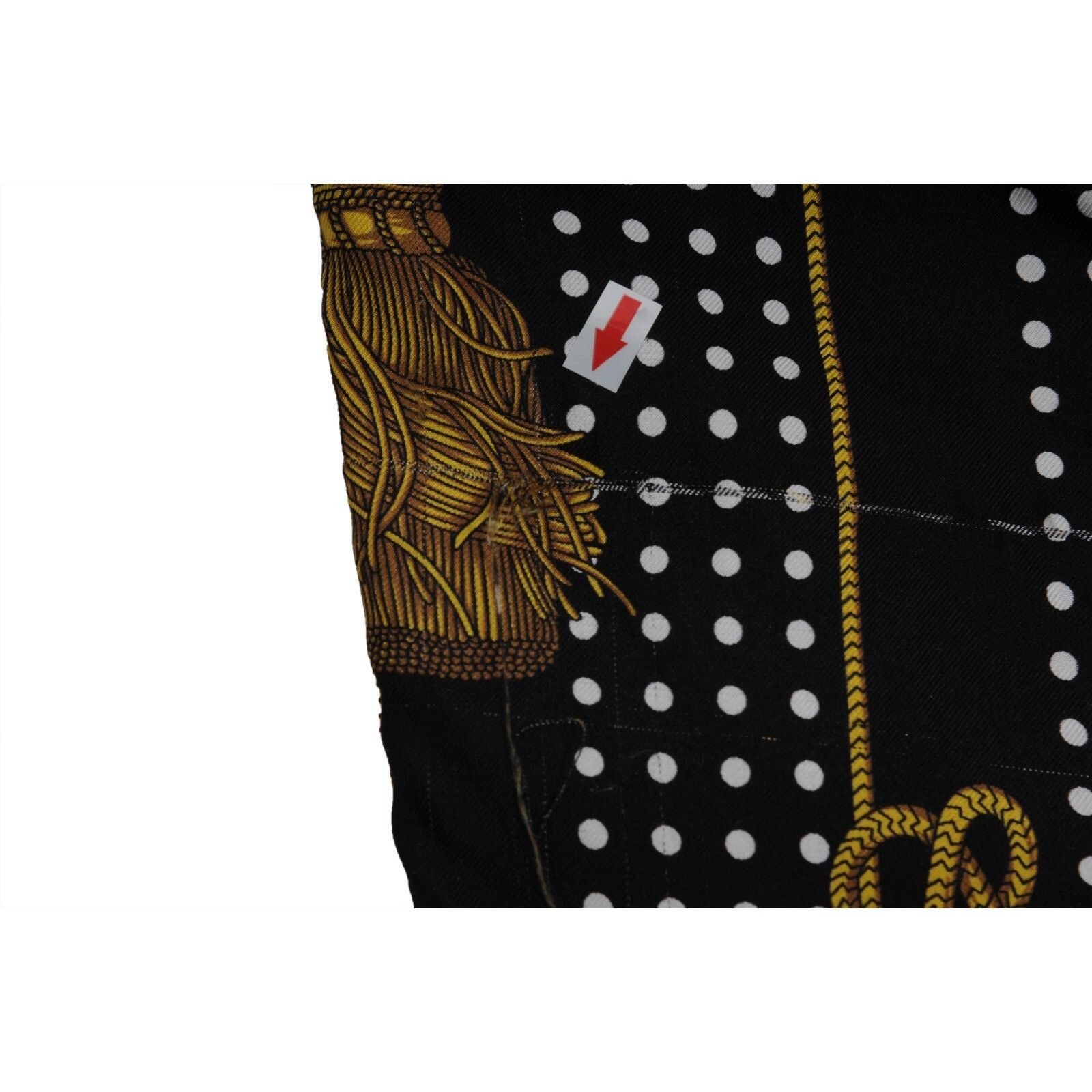 Dolce & Gabbana Tassel Polka Dot Silk Pants Black Size US 34 / EU 50 - 12 Thumbnail