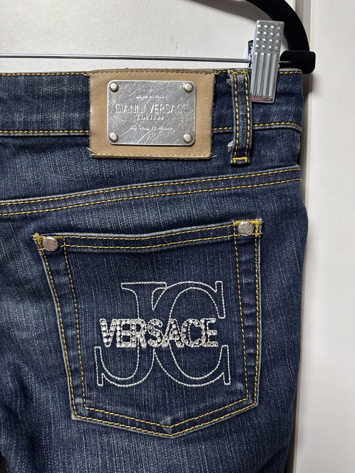 Versace VERSACE jeans with rhinestones denim Size 28" / US 6 / IT 42 - 8 Thumbnail