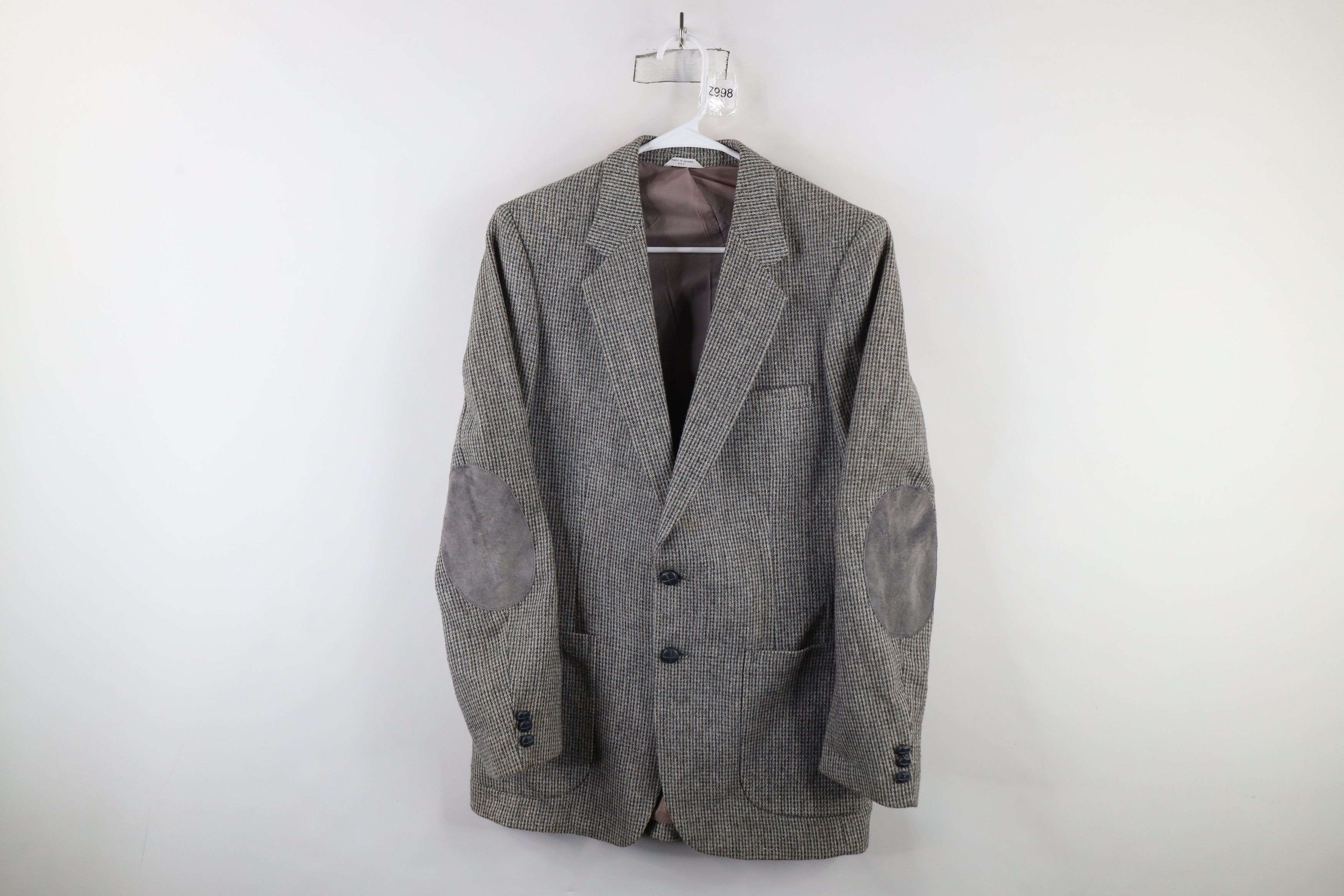 Vintage Vintage 70s Streetwear Tweed Elbow Patch Blazer Suit Jacket Size US L / EU 52-54 / 3 - 1 Thumbnail