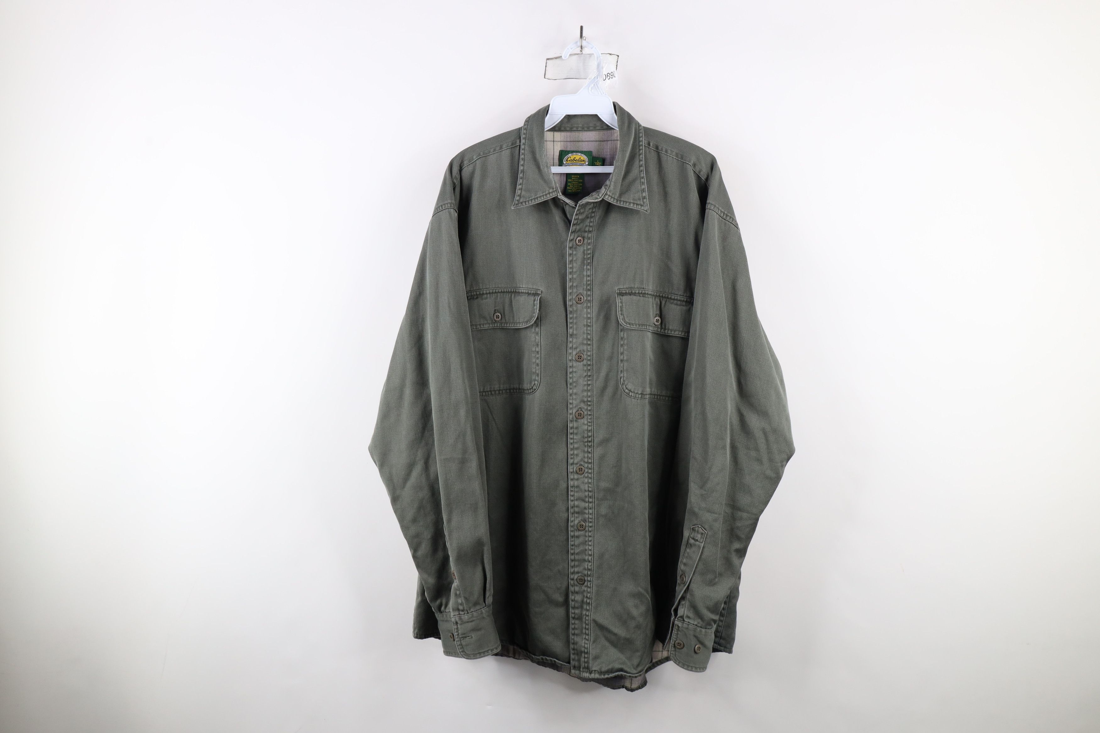 Cabelas × Vintage Vintage Cabelas Flannel Lined Button Shirt Jacket Jac Shirt Size US L / EU 52-54 / 3 - 1 Thumbnail