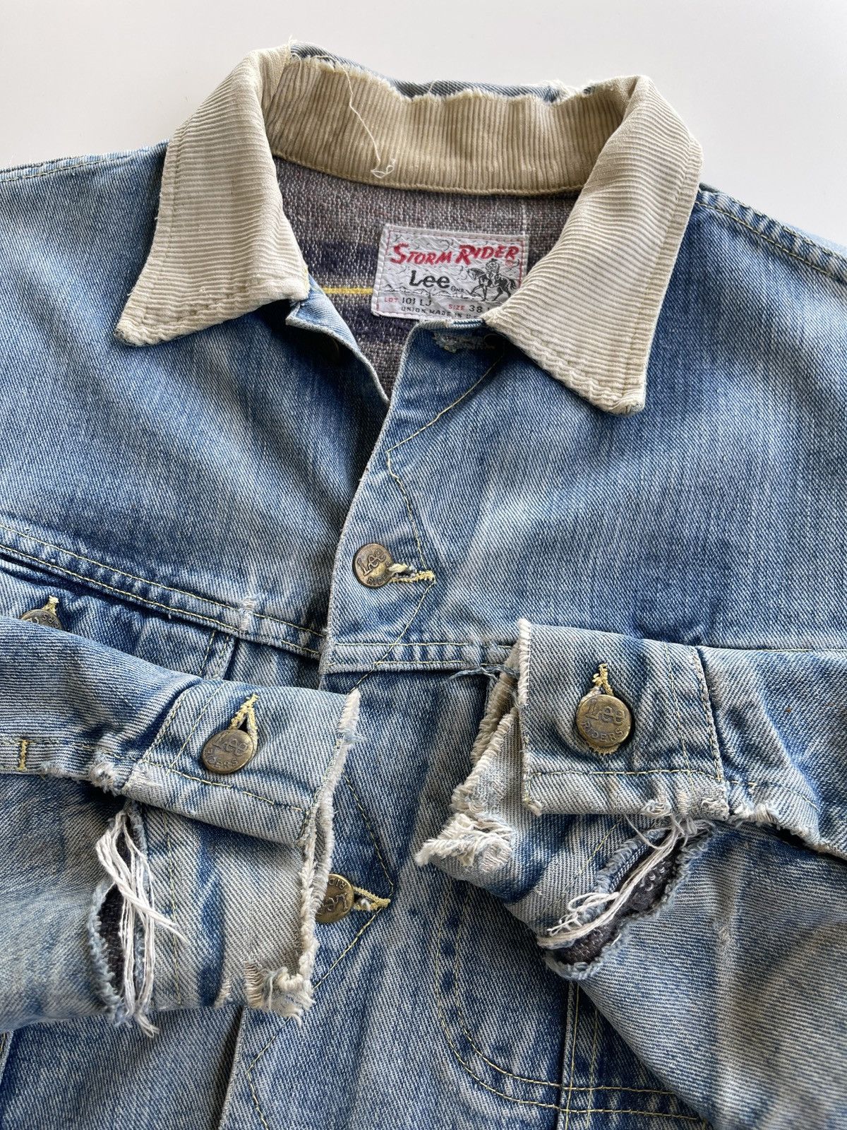 Lee 1960s Lee Storm Rider 101 LJ Blanket Denim Jacket Size US S / EU 44-46 / 1 - 11 Thumbnail
