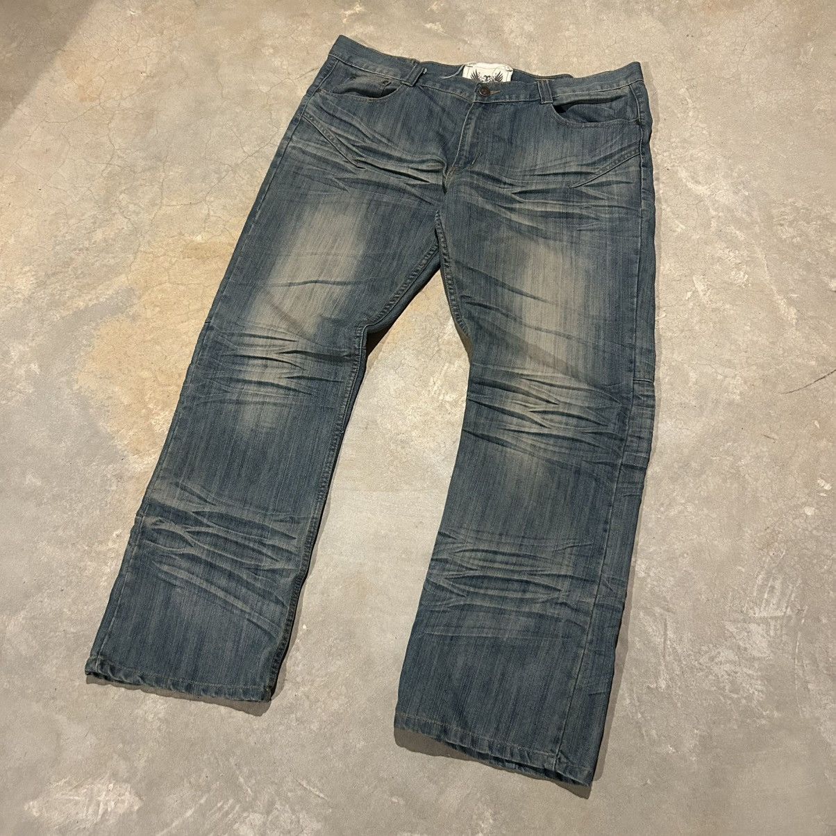 Japanese Brand × Southpole × Vintage Crazy Vintage Y2K Flap Pocket Baggy Faded Jeans Cyber Skater Size US 40 / EU 56 - 7 Thumbnail