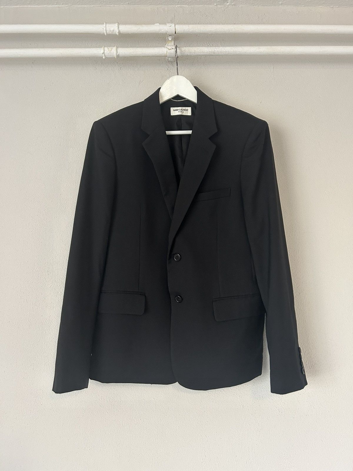 Saint Laurent Paris Black Wool Blazer Size US M / EU 48-50 / 2 - 1 Thumbnail