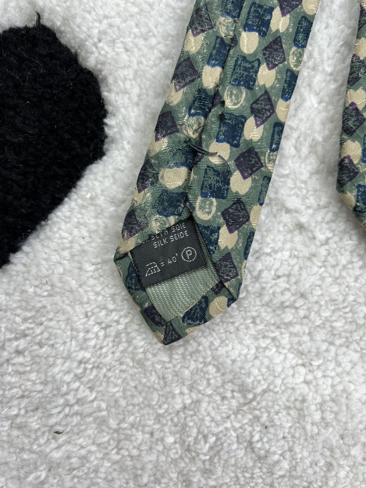 Ermenegildo Zegna Vintage Ermenegildo Zegna Silk Geometric Luxury Tie Size ONE SIZE - 2 Thumbnail