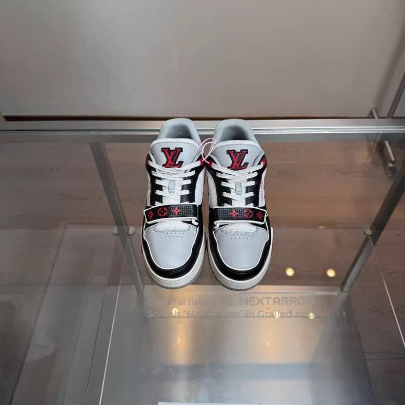 Louis Vuitton Louis Vuitton Trainer Black and Red Velcro shoes Size US 7 / EU 40 - 6 Thumbnail
